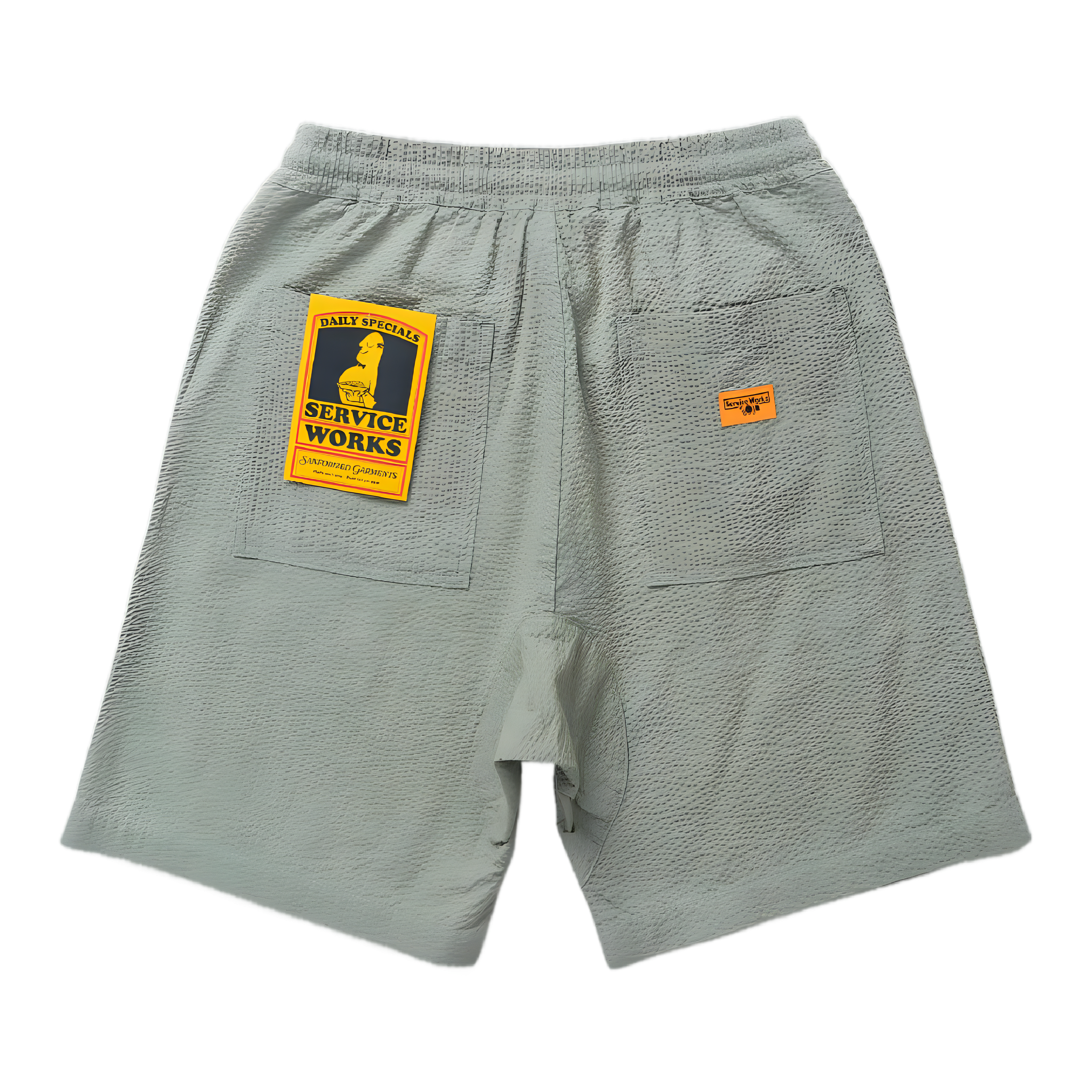 Seersucker Chef Shorts - Sage