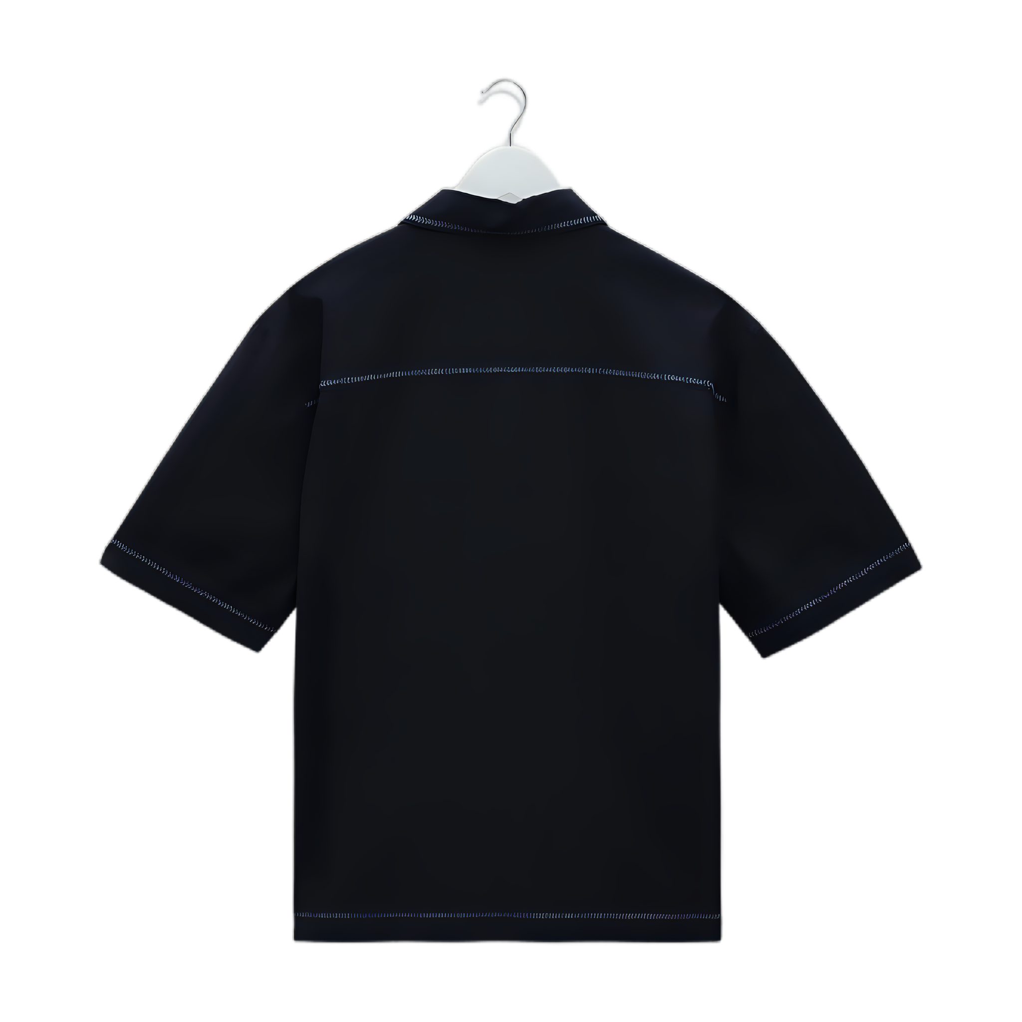 Keats SS Embroidered Shirt - Navy/Blue
