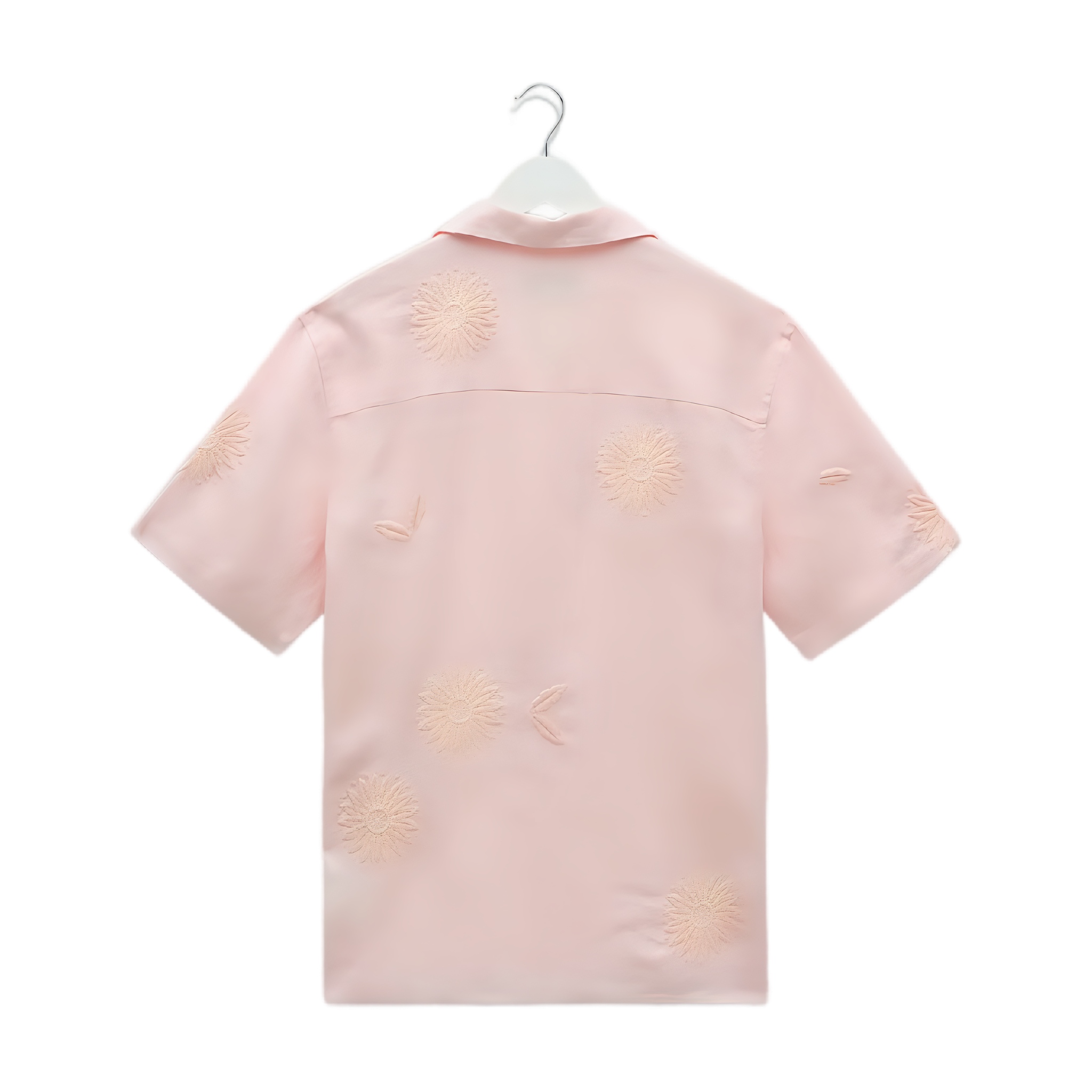 Didcot Flower Embroidered SS Shirt - Pink