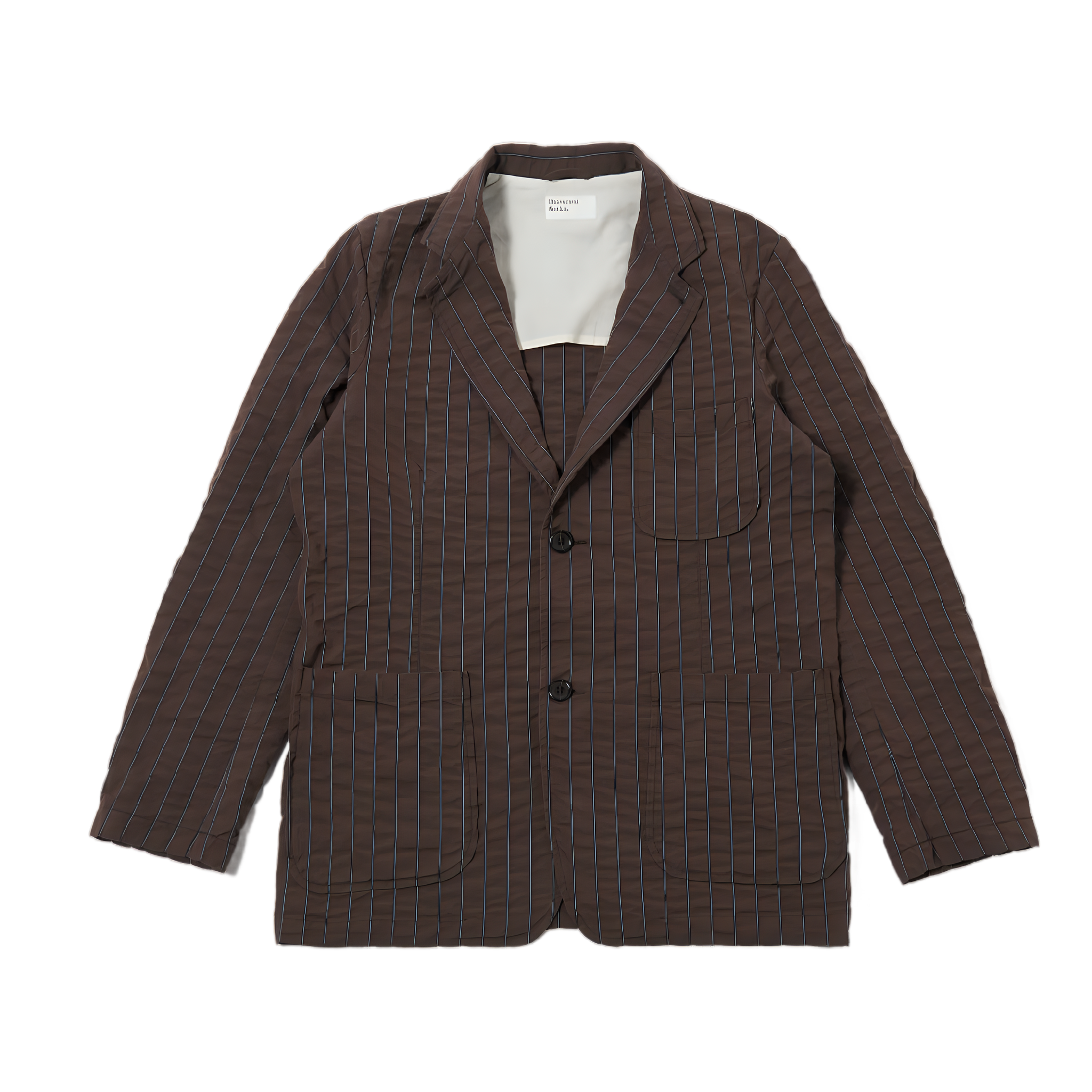 Chester Stripe Two Button Jacket - Brown