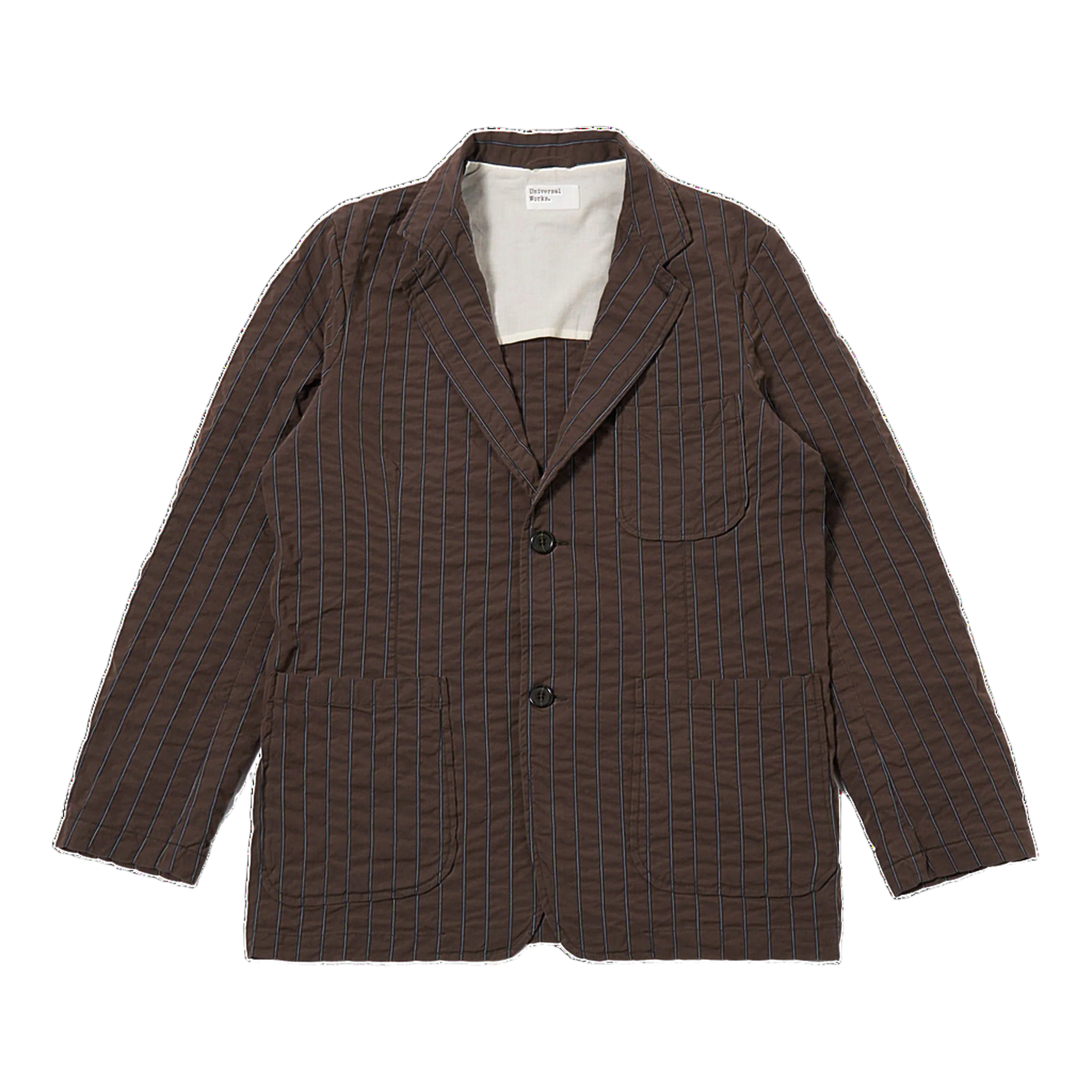 Chester Stripe Two Button Jacket - Brown