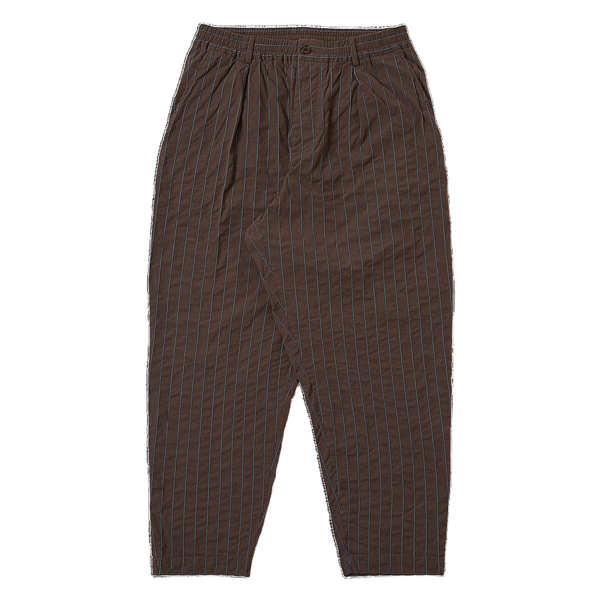 Chester Stripe Pleated Track Pant - Brown