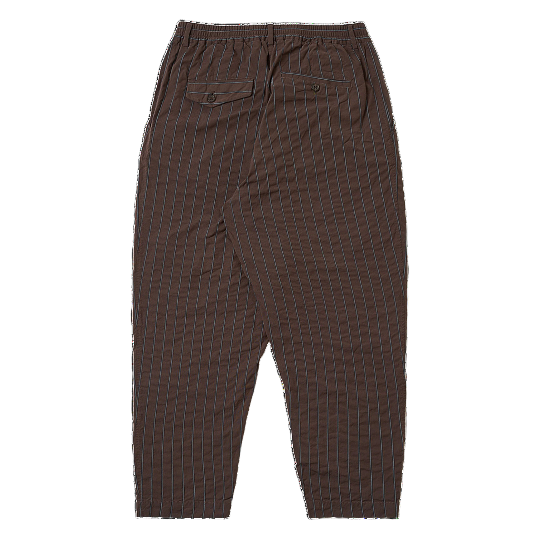 Chester Stripe Pleated Track Pant - Brown