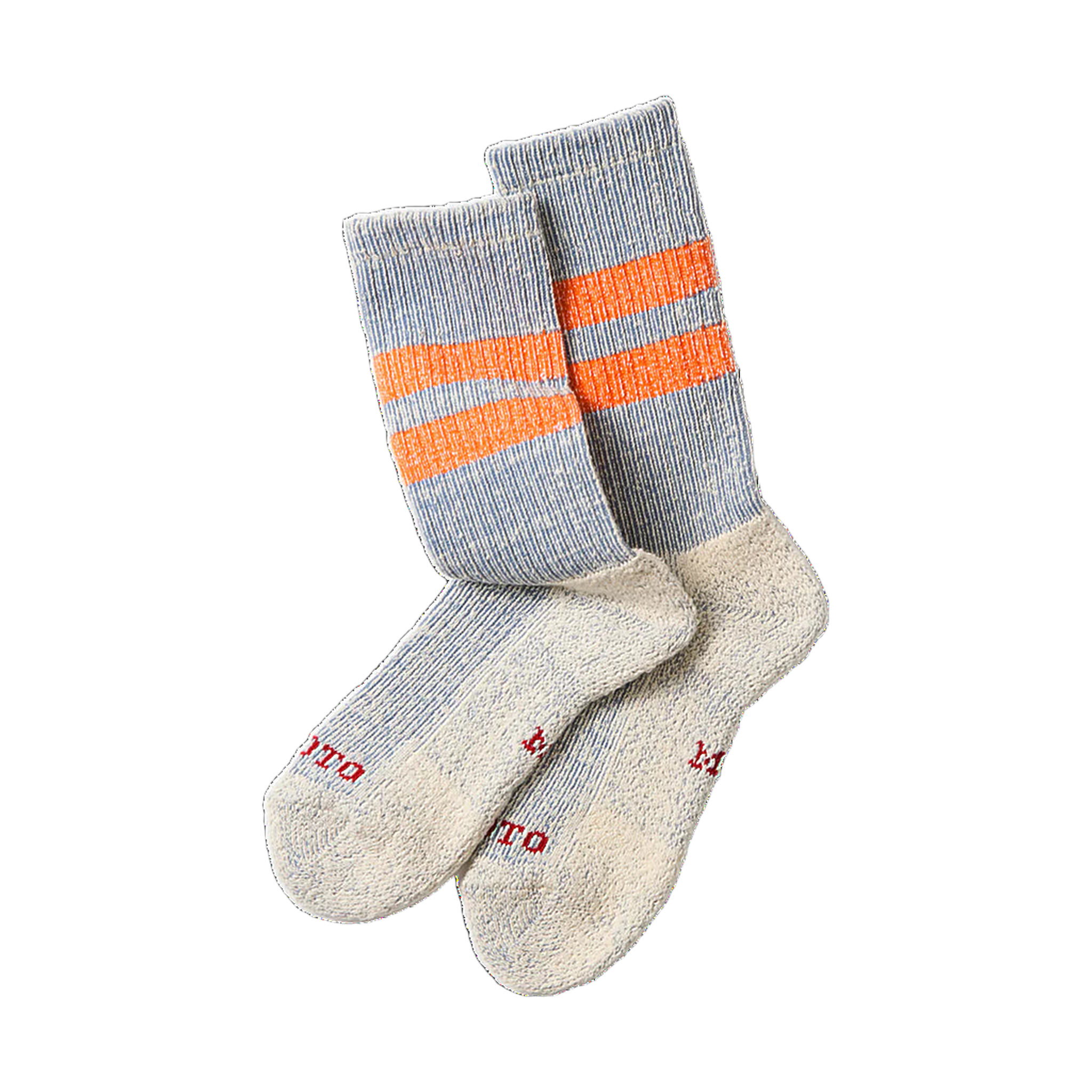 Pile Stripe Marl Socks - Blue/Orange