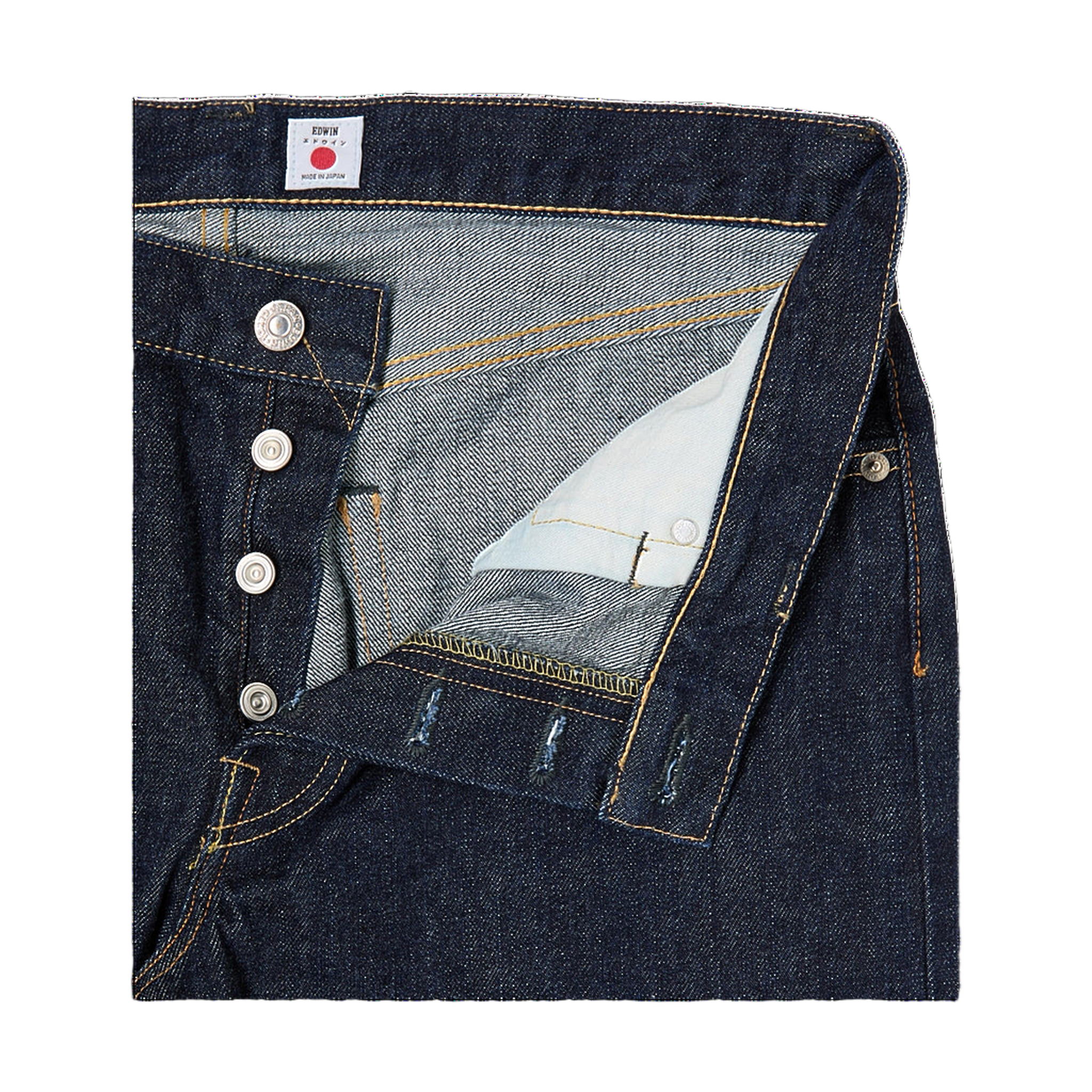 Regular Tapered Red Selvage Jeans - Blue, Rinsed