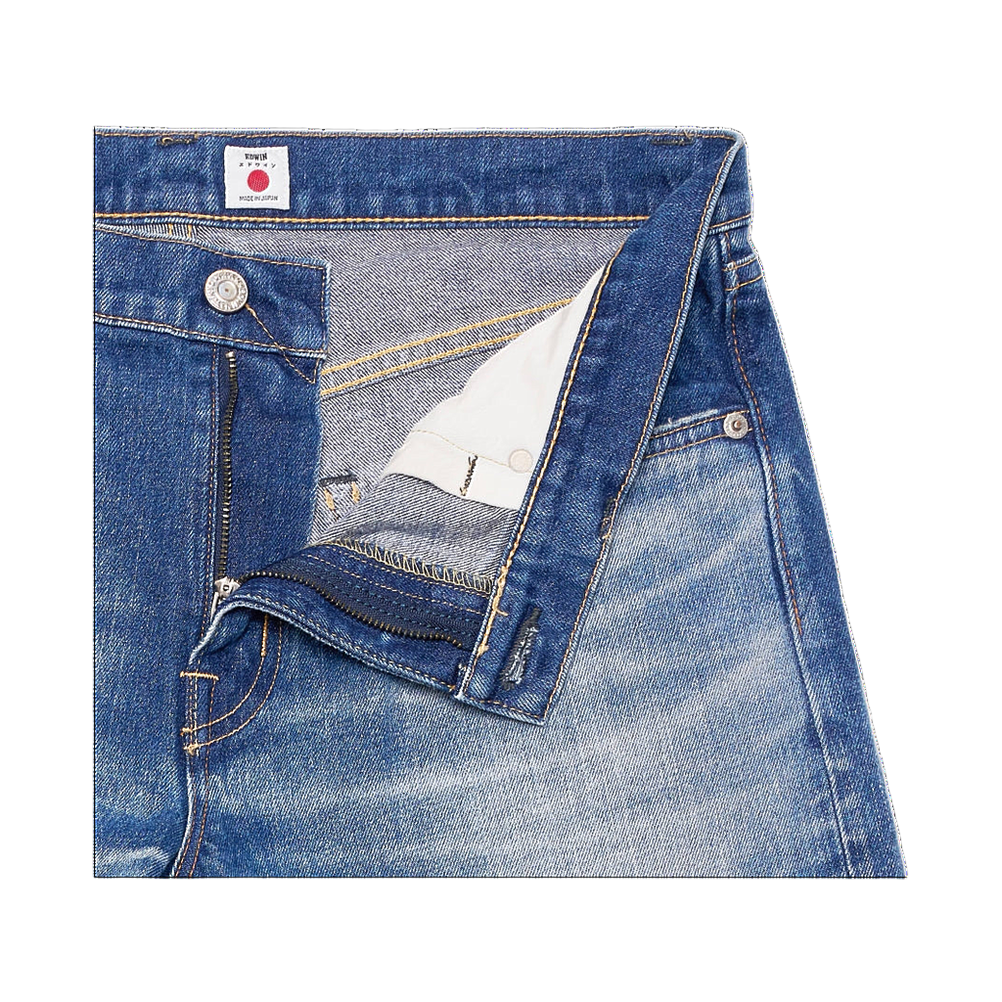 Regular Tapered Jeans - Blue, Mid Dark Used