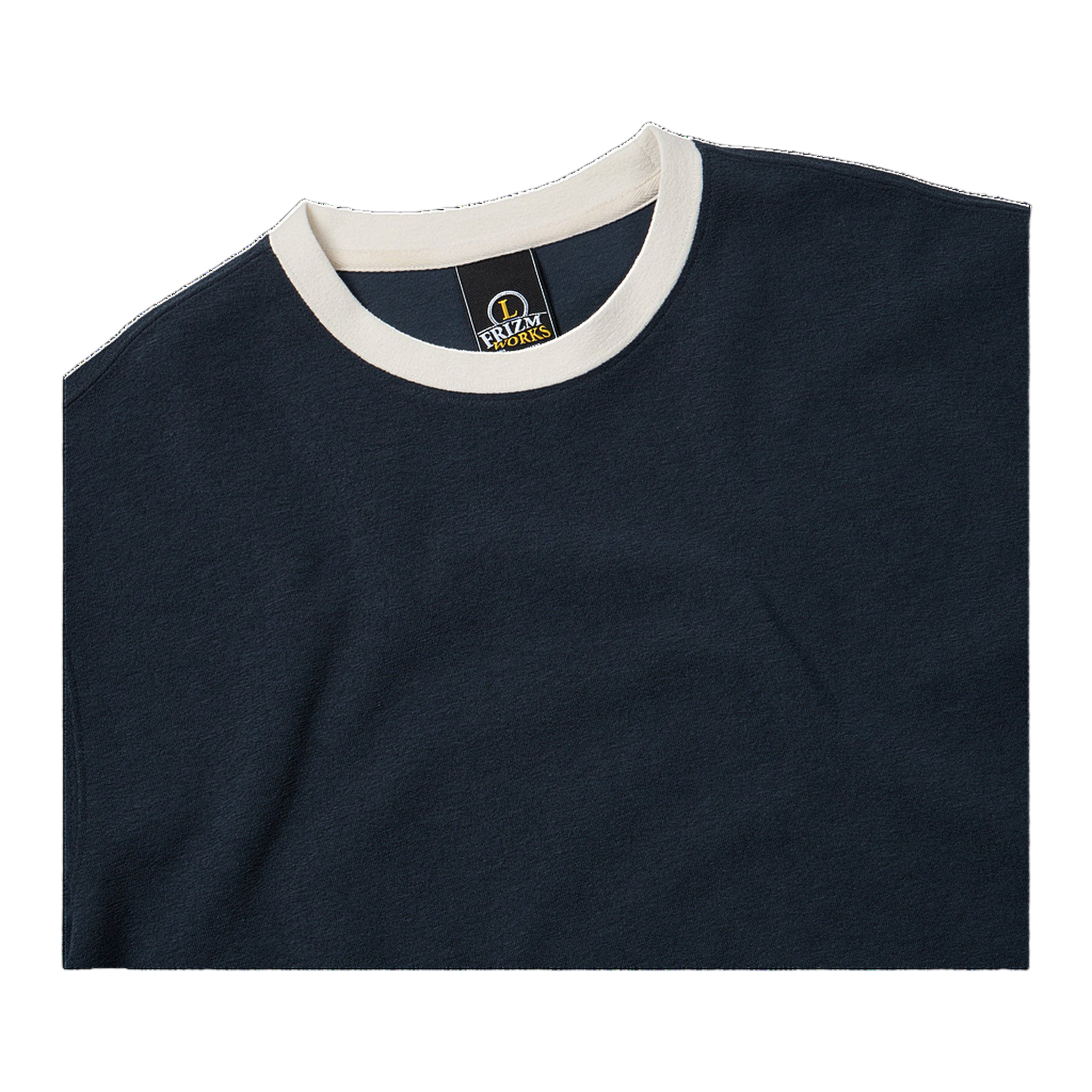 Terry Ringer Half T-Shirt - Navy