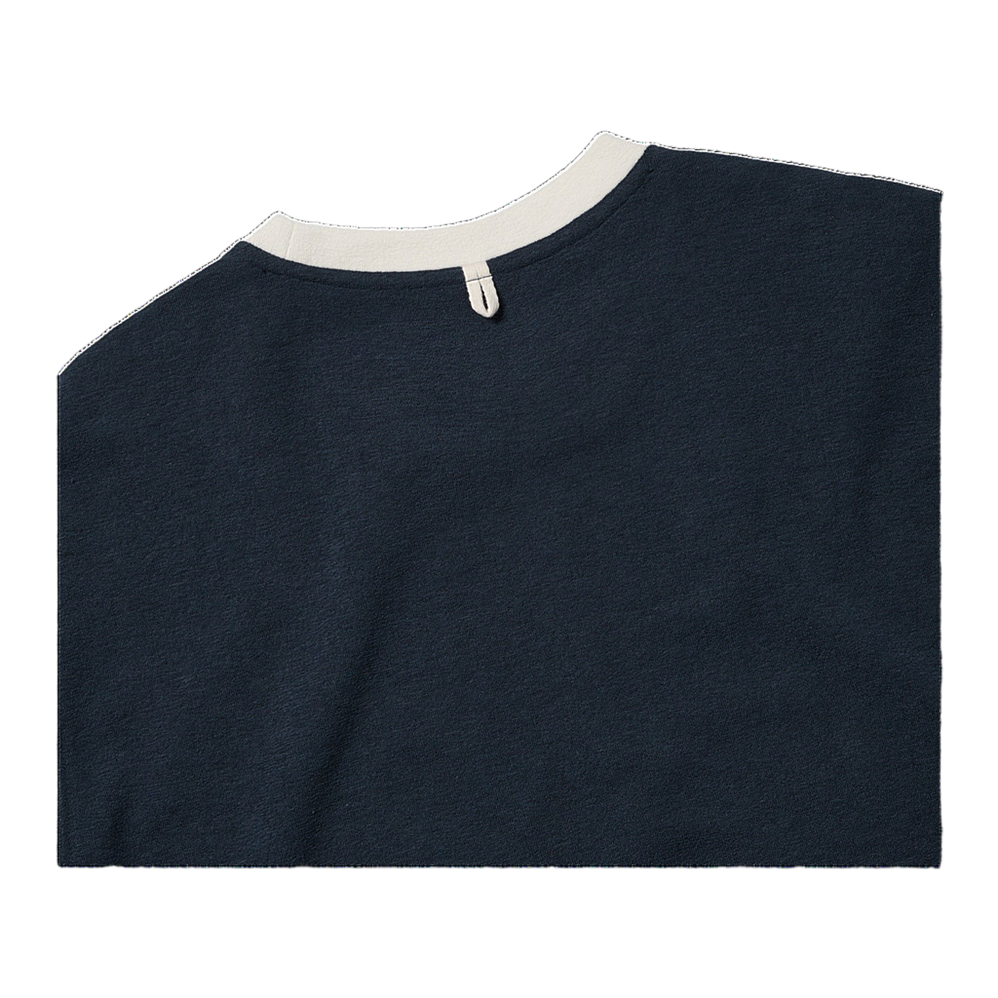 Terry Ringer Half T-Shirt - Navy