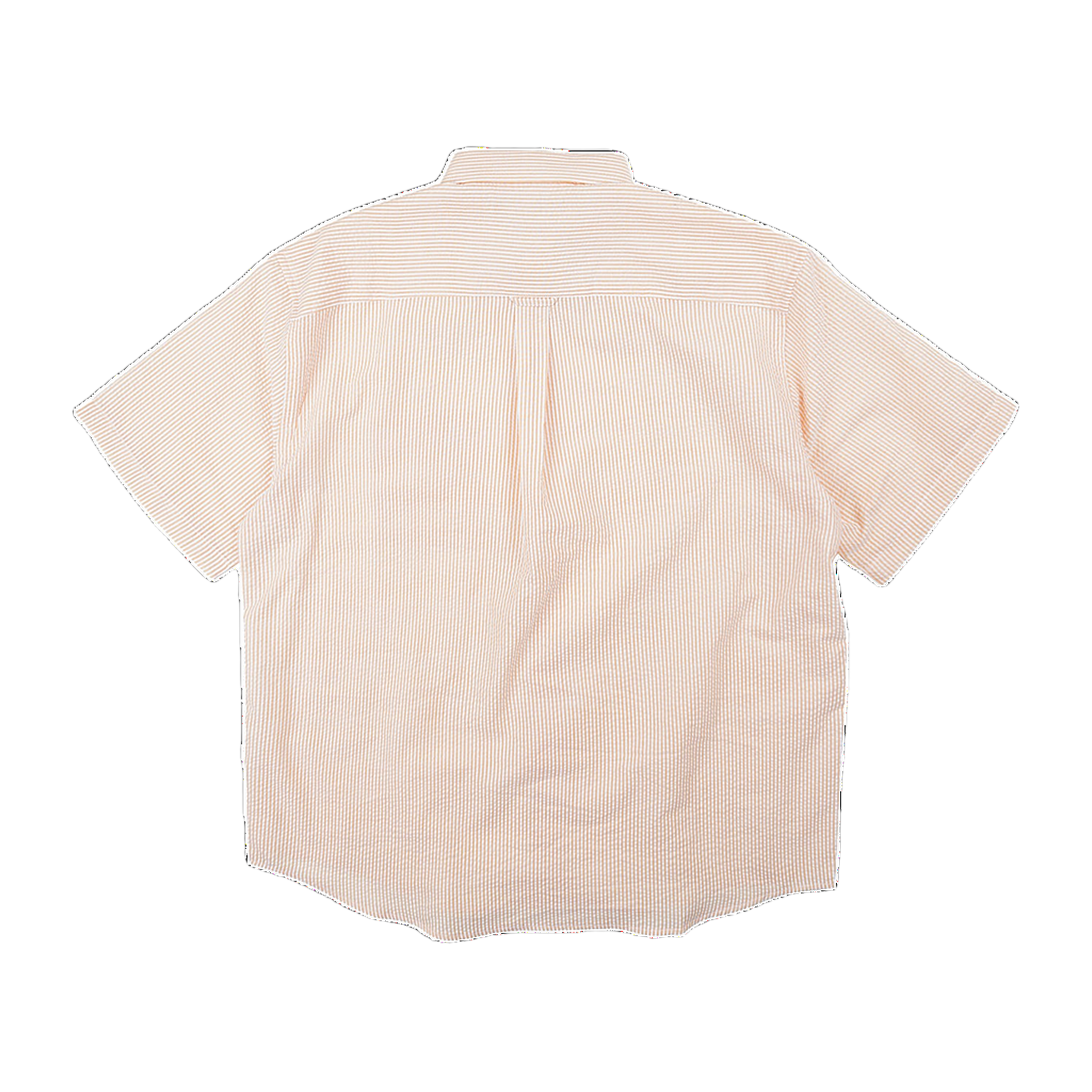 OG Stripe Seersucker Half Shirt - Orange