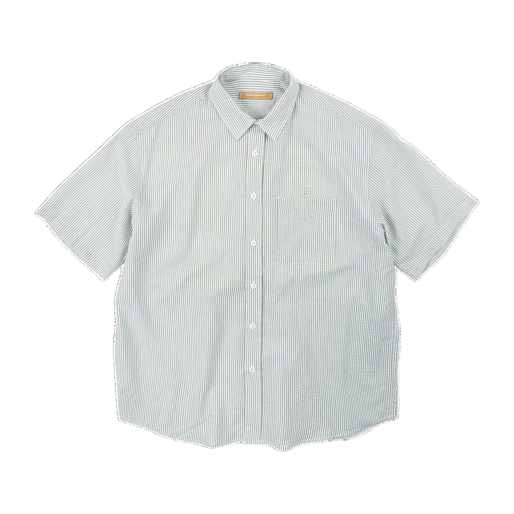 OG Stripe Seersucker Half Shirt - Green