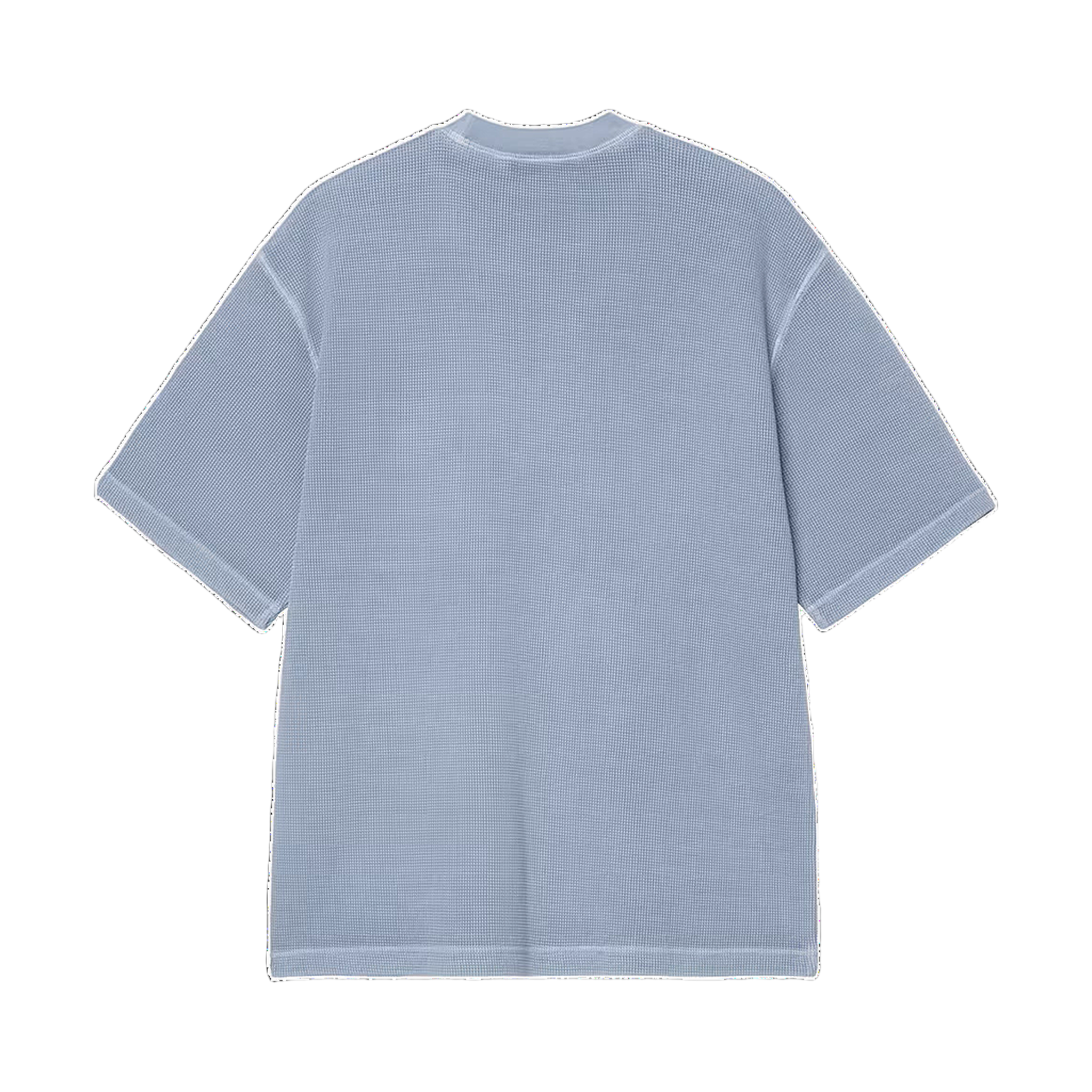 S/S Nelson Waffle T-Shirt - Gentle Blue, Garment Dyed