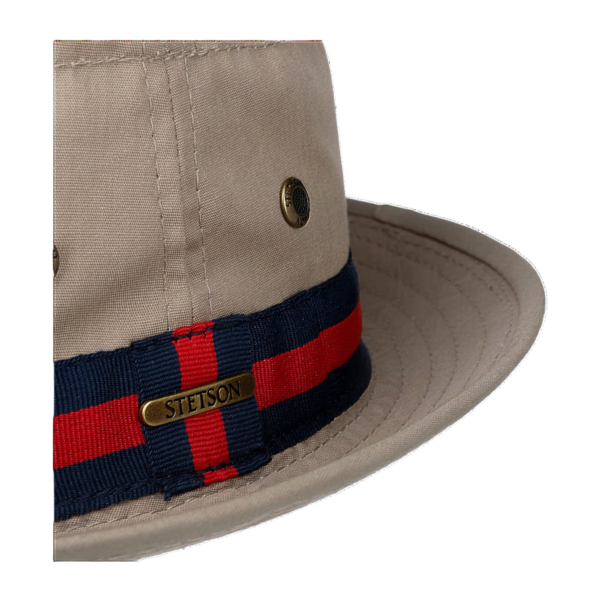 Classic Band Pork Pie Cloth Hat - Beige