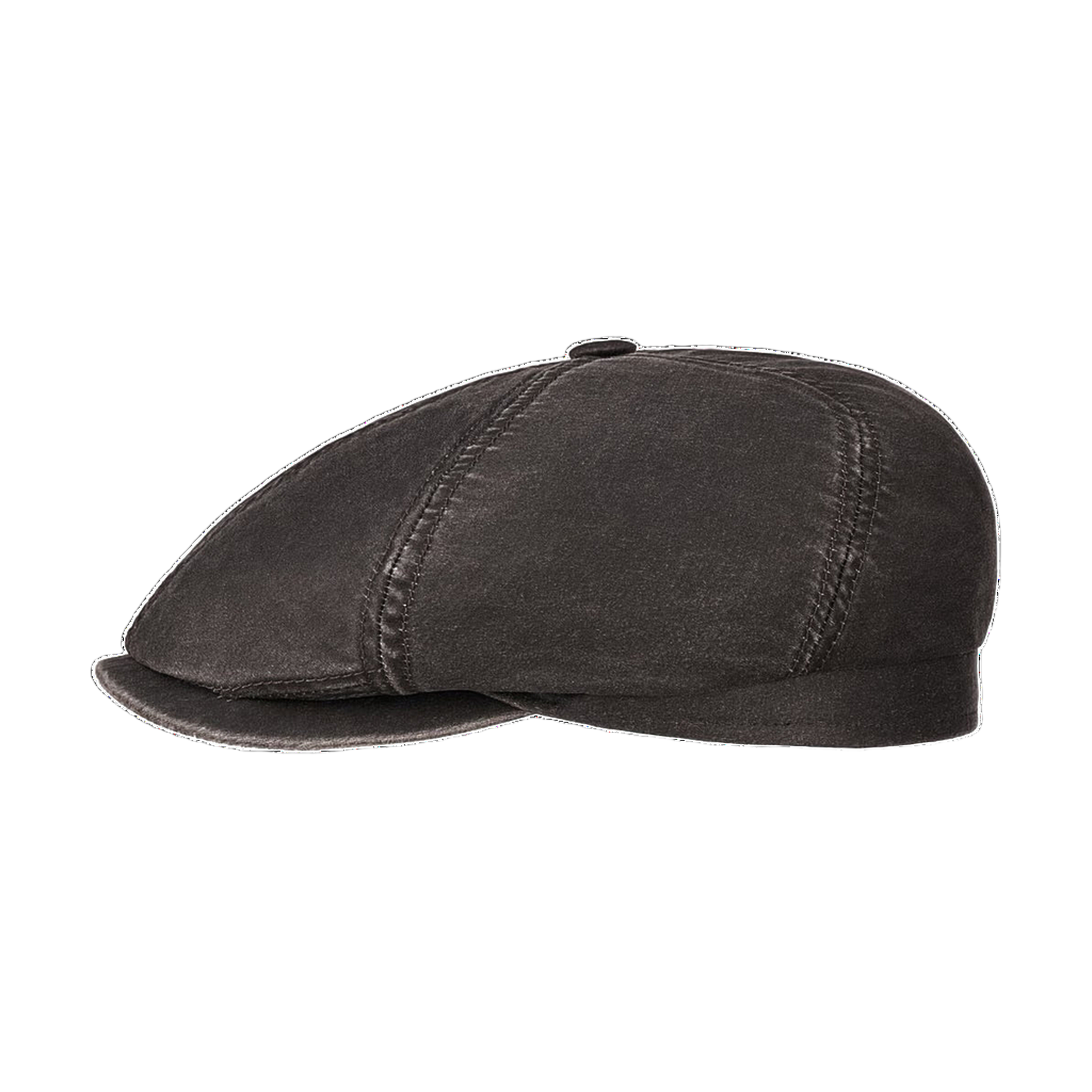 Brooklin Old Cotton Flat Cap - Black
