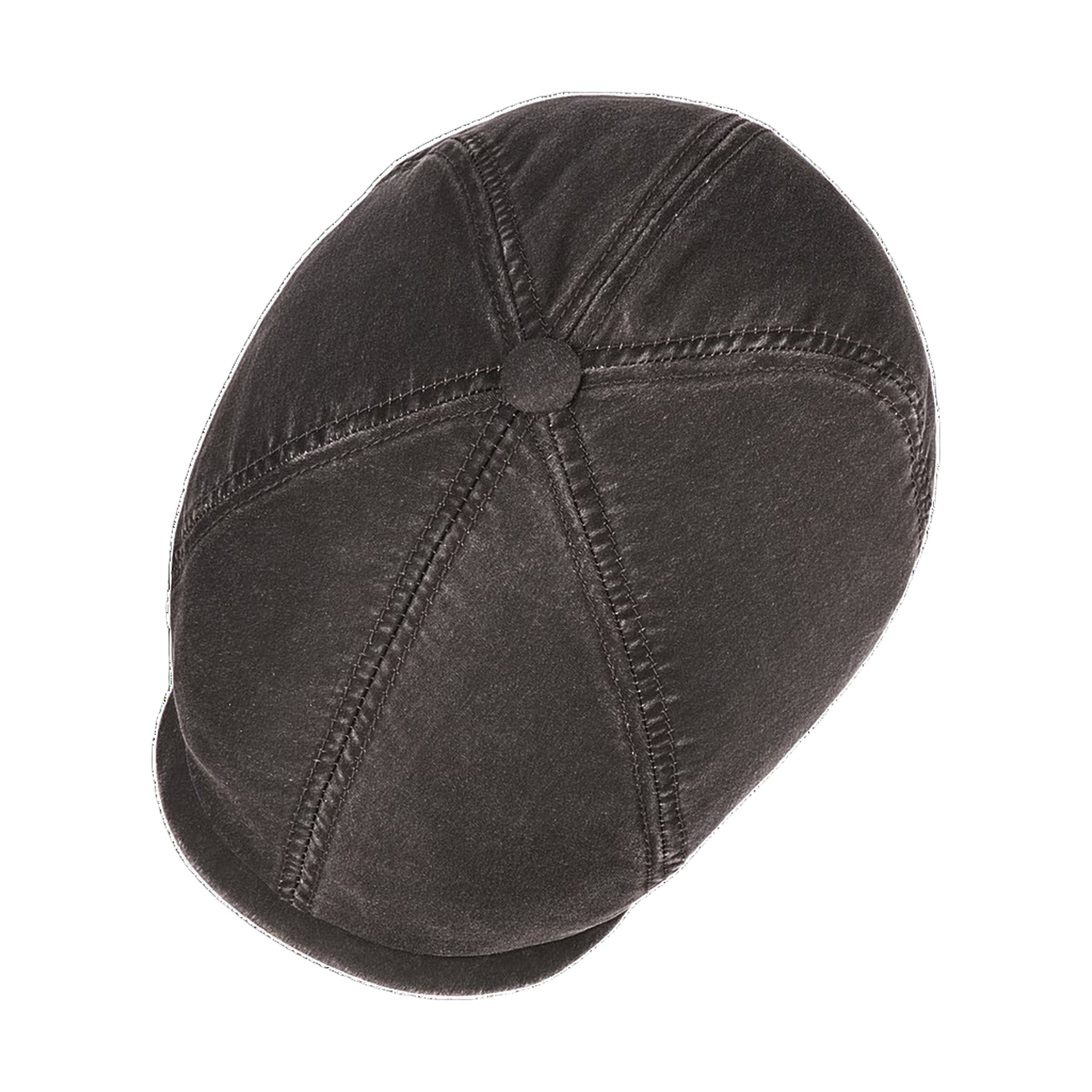 Brooklin Old Cotton Flat Cap - Black