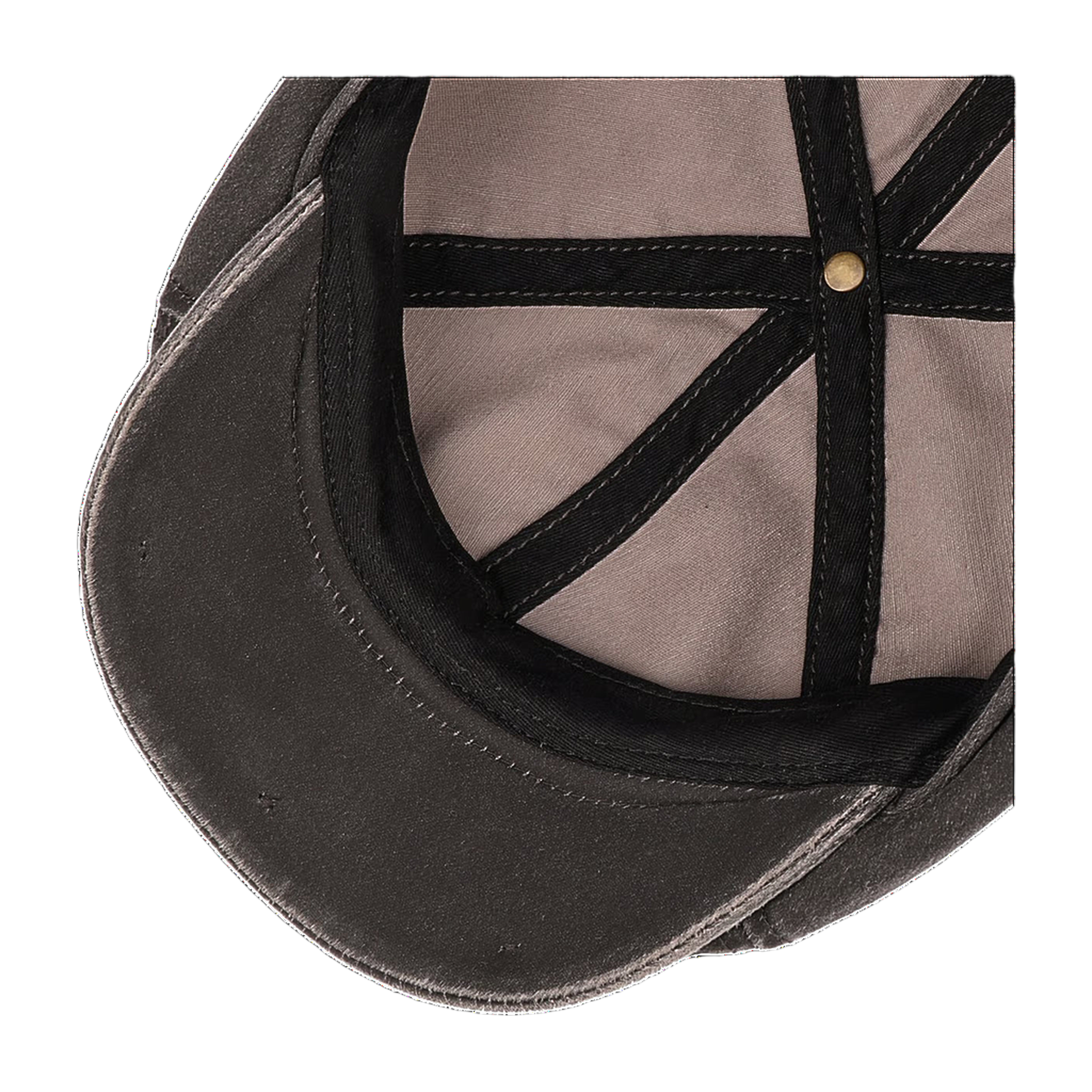Brooklin Old Cotton Flat Cap - Black