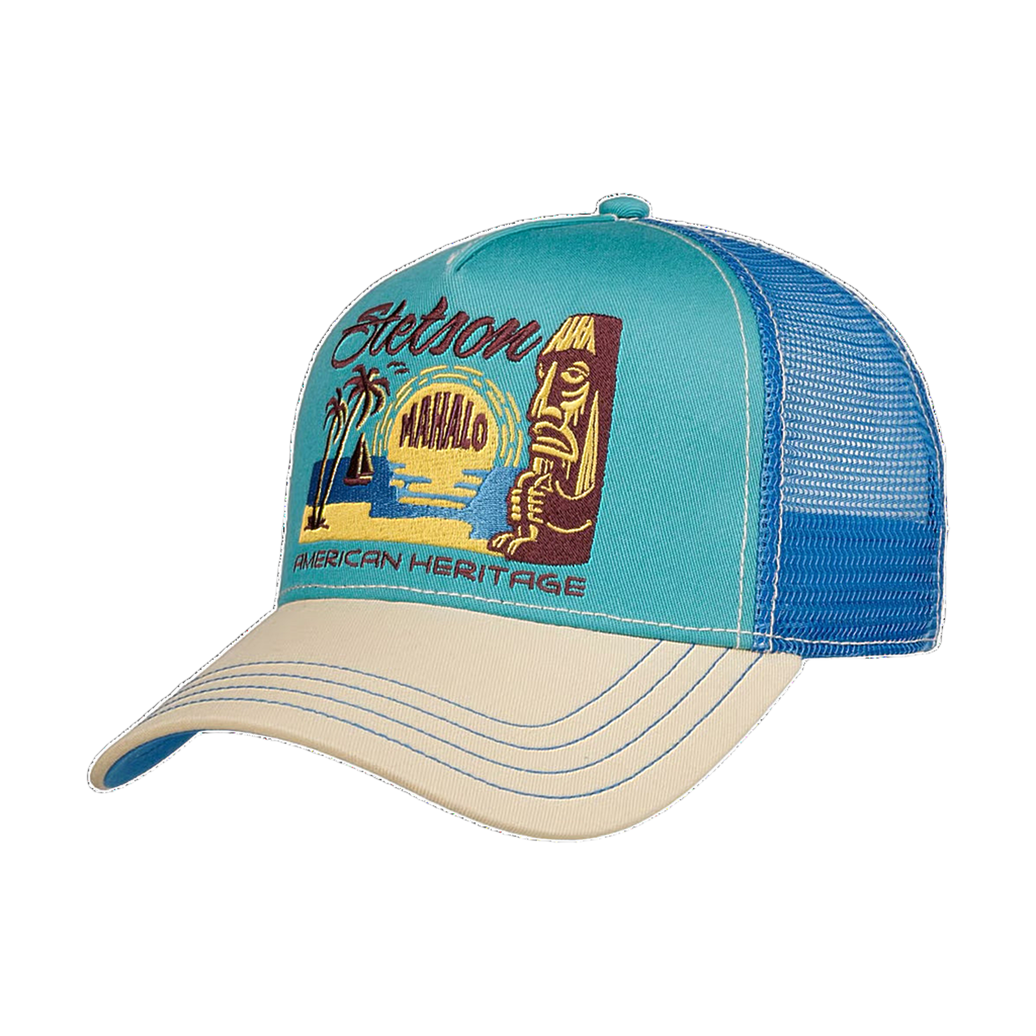 Mahalo Trucker Cap - Light Blue