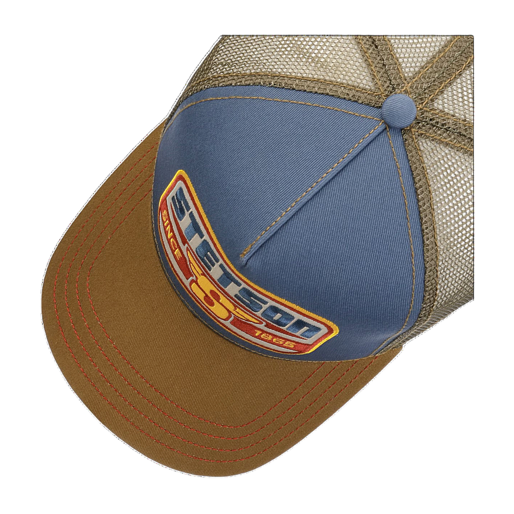 Since 1865 S Patch Trucker Cap - Brown/Blue