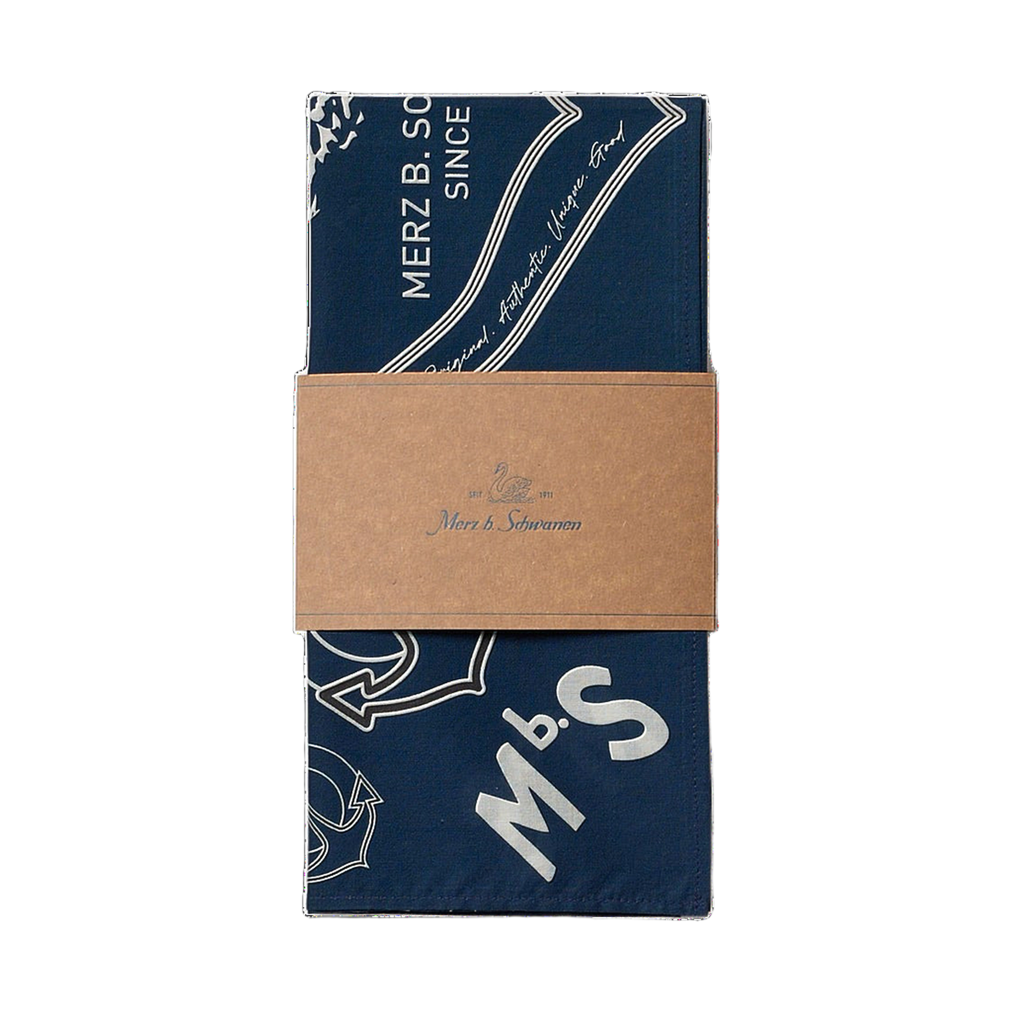 MBS Logo Lightweight Cotton Poplin Banadana - Ink Blue