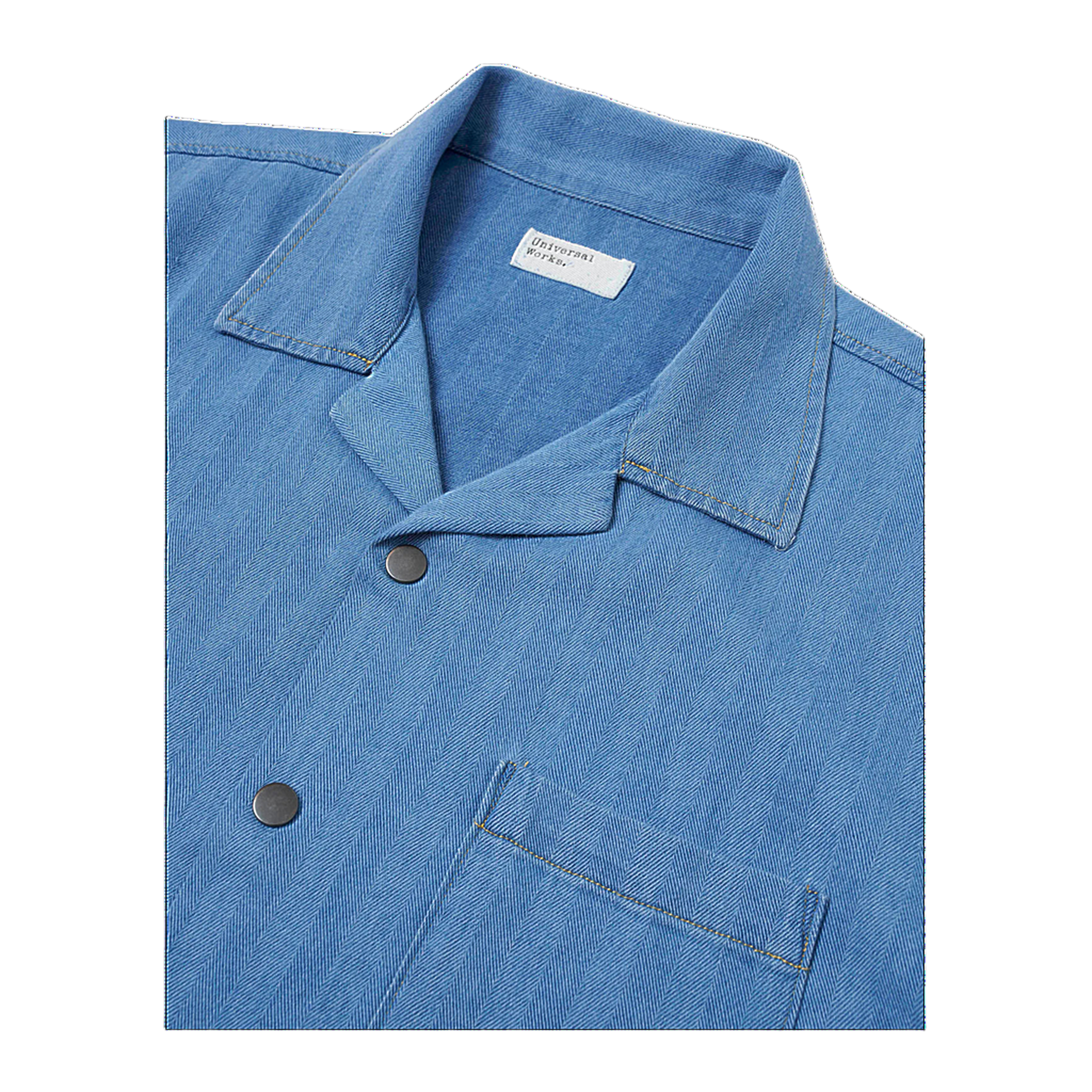 Road Shirt - Washed Indigo Recycled Herringbone
