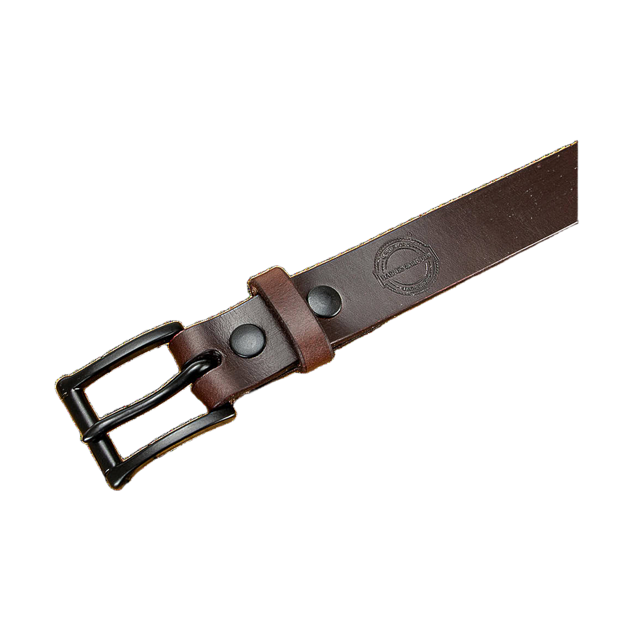 Slim Belt - Oakbark Leather - Oxblood/Black