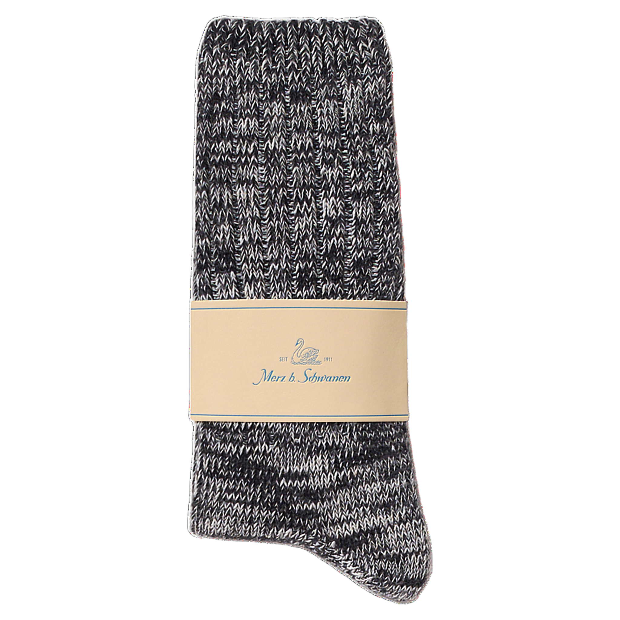 Melange Organic Cotton Socks - Deep Black/Nature Melange