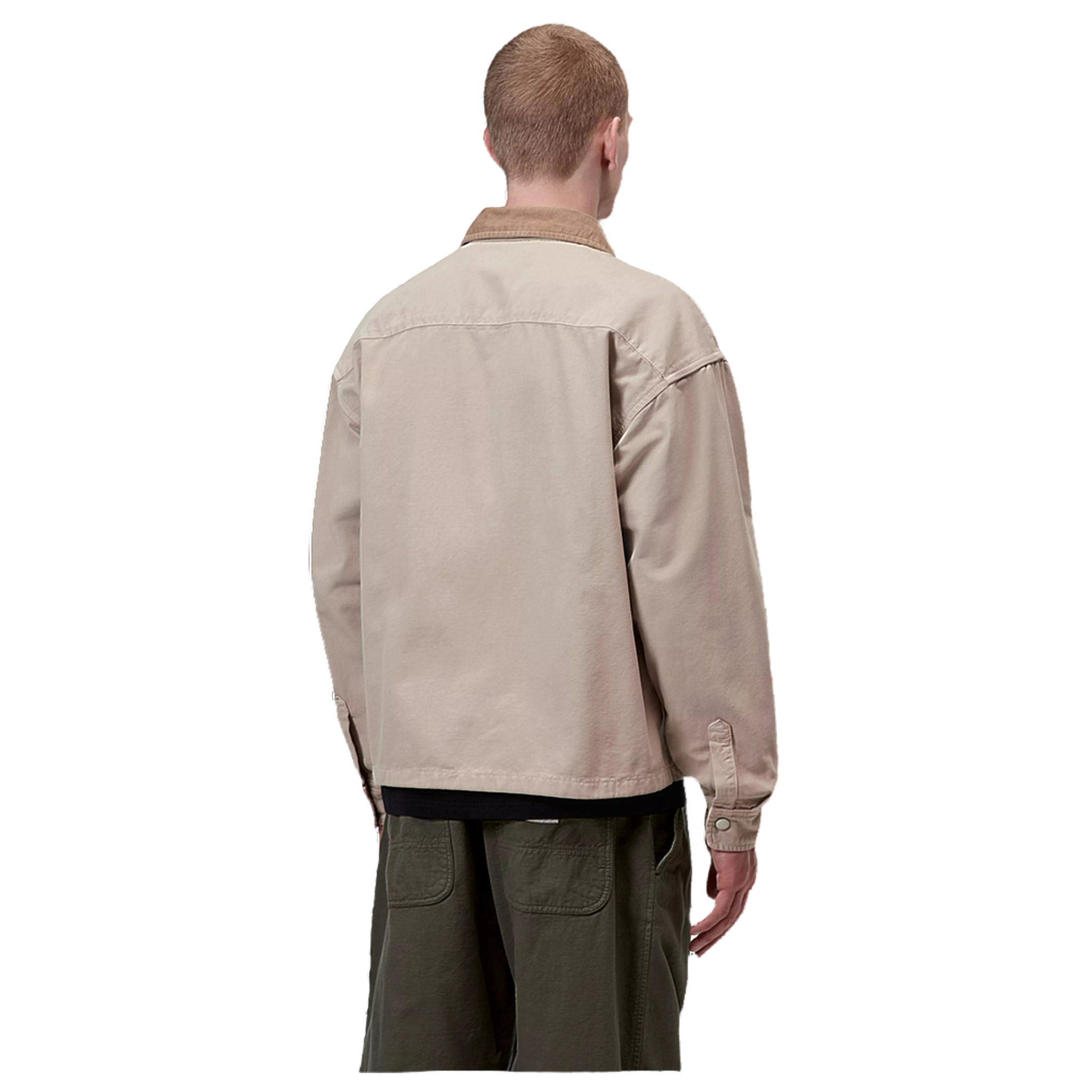 Prescott Shirt Jac - String/Leather, Garment dyed