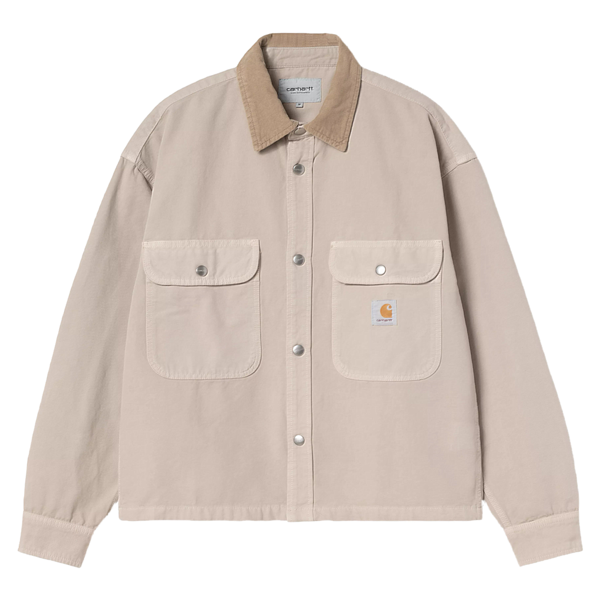 Prescott Shirt Jac - String/Leather, Garment dyed