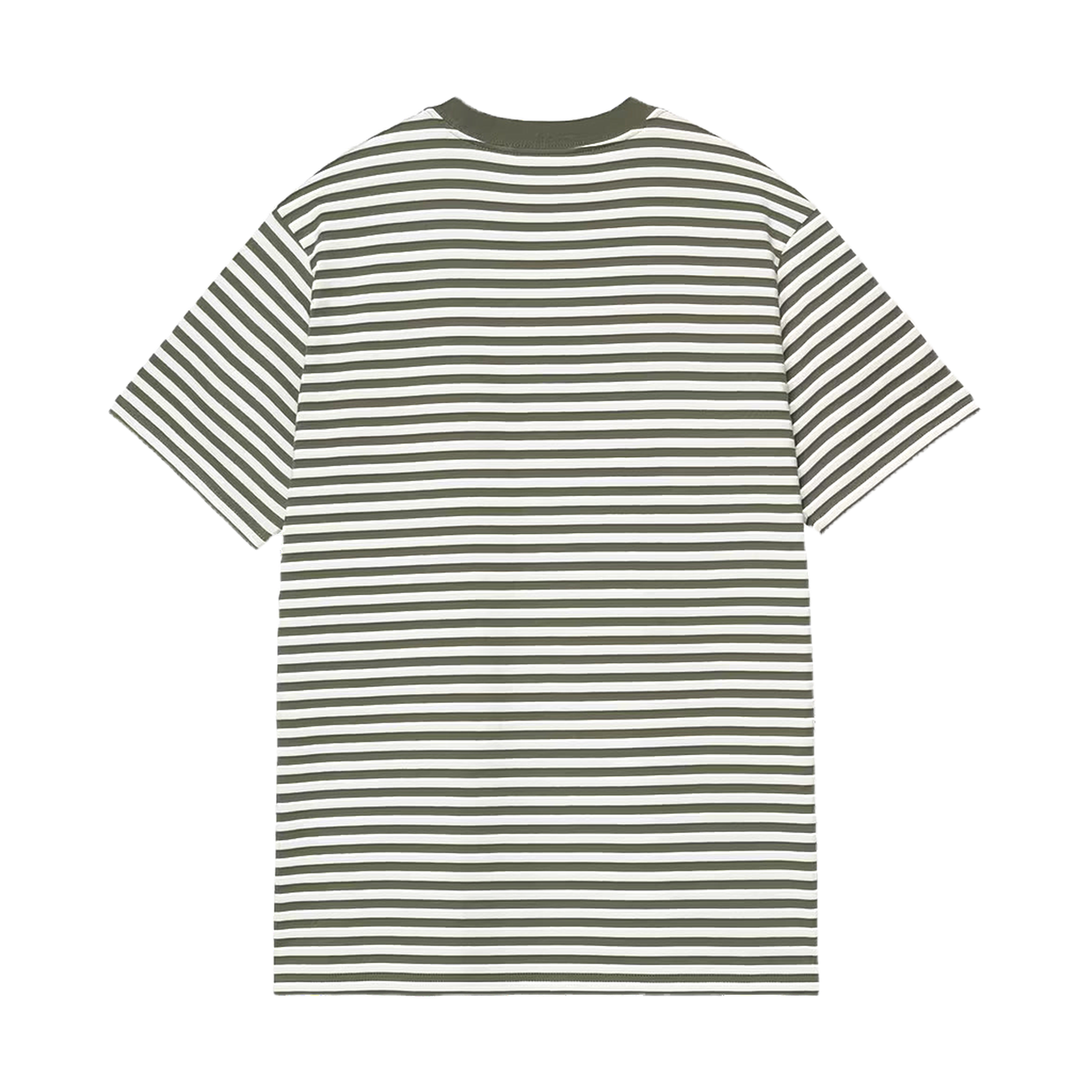 S/S Ezra Pocket T-Shirt - Ezra Stripe, Leaf/Wax