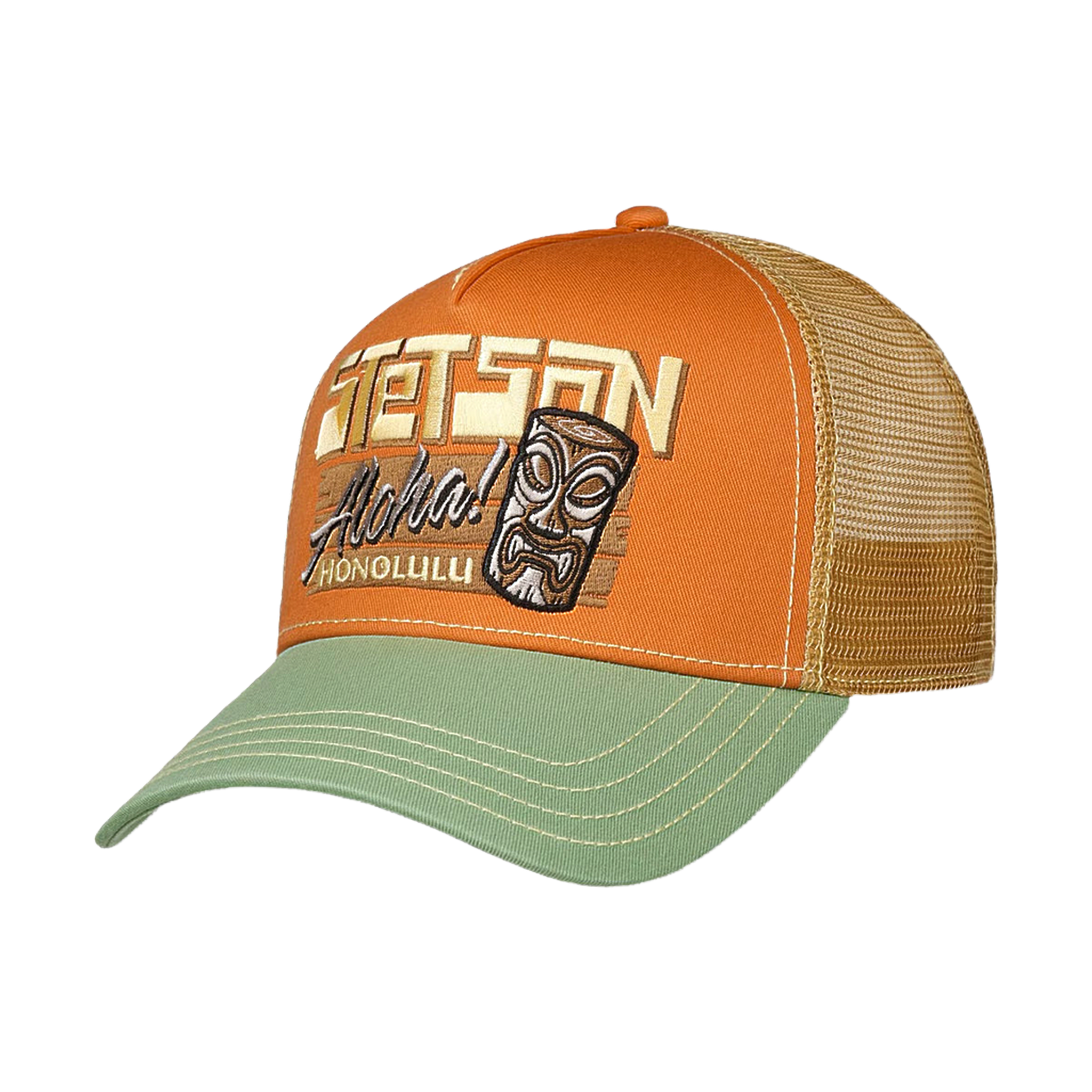 Aloha Honolulu Trucker Cap - Orange