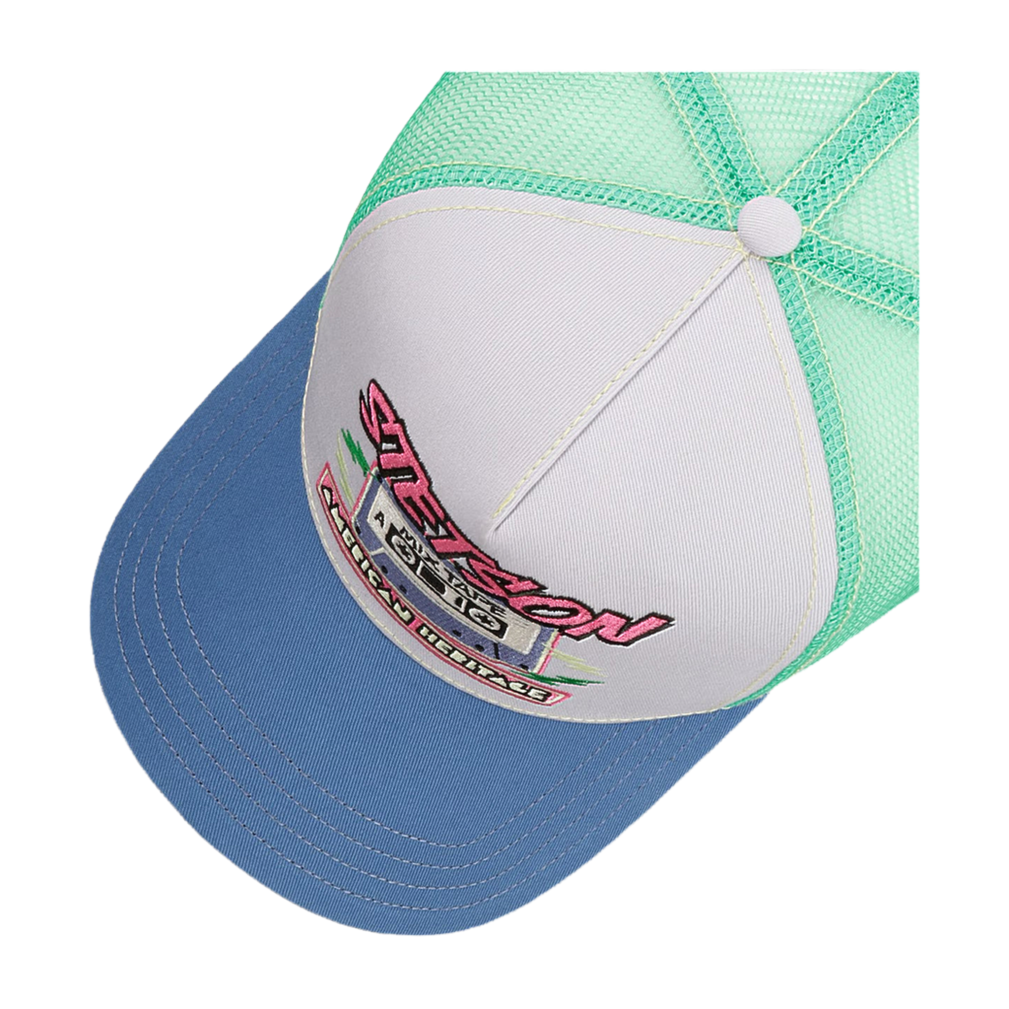 Mixtape Trucker Cap - Blue/White