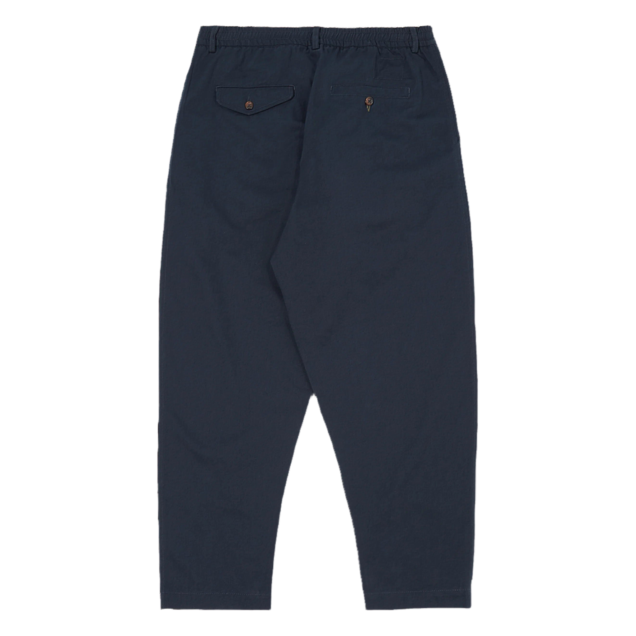 Twill Pleated Track Pant - Navy