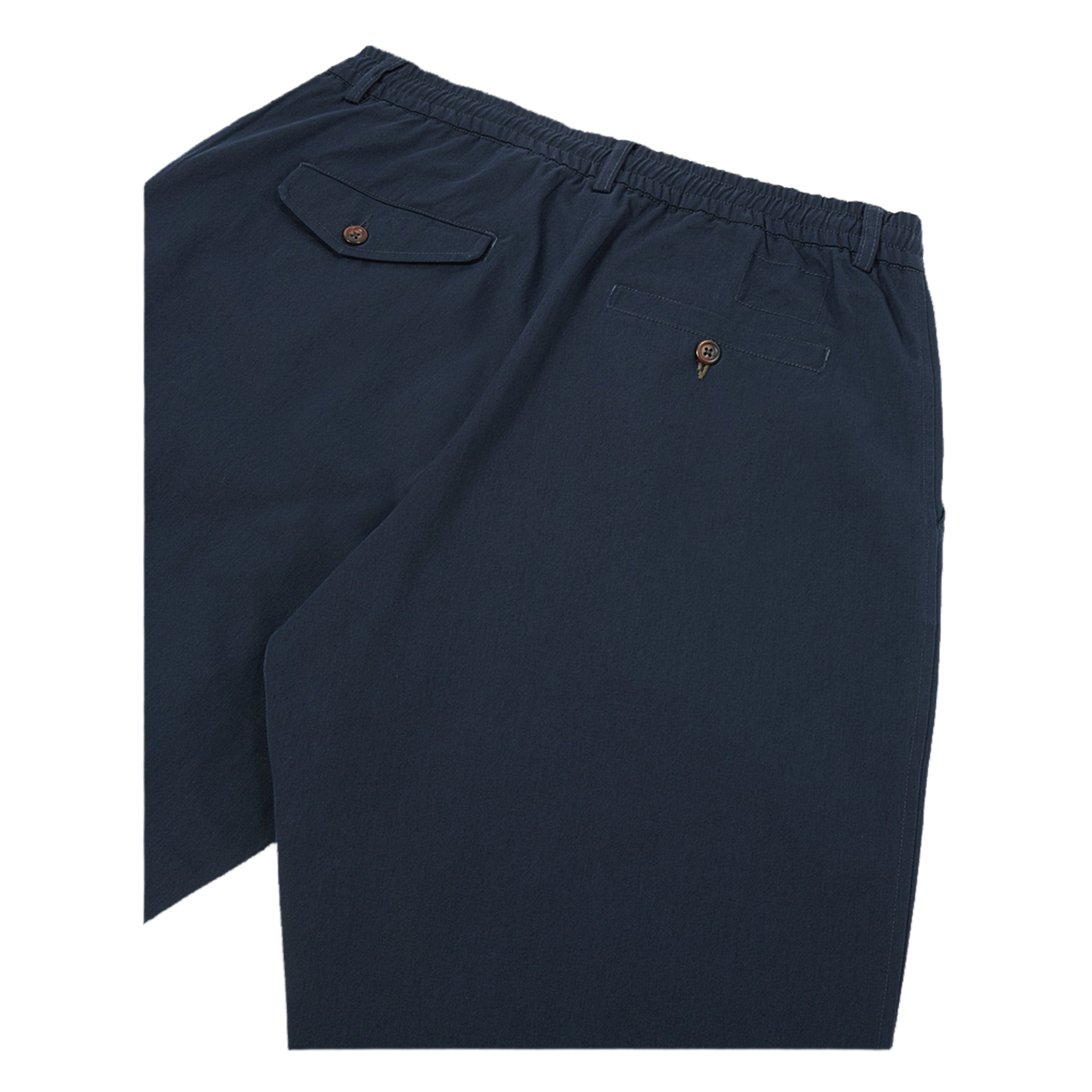 Twill Pleated Track Pant - Navy