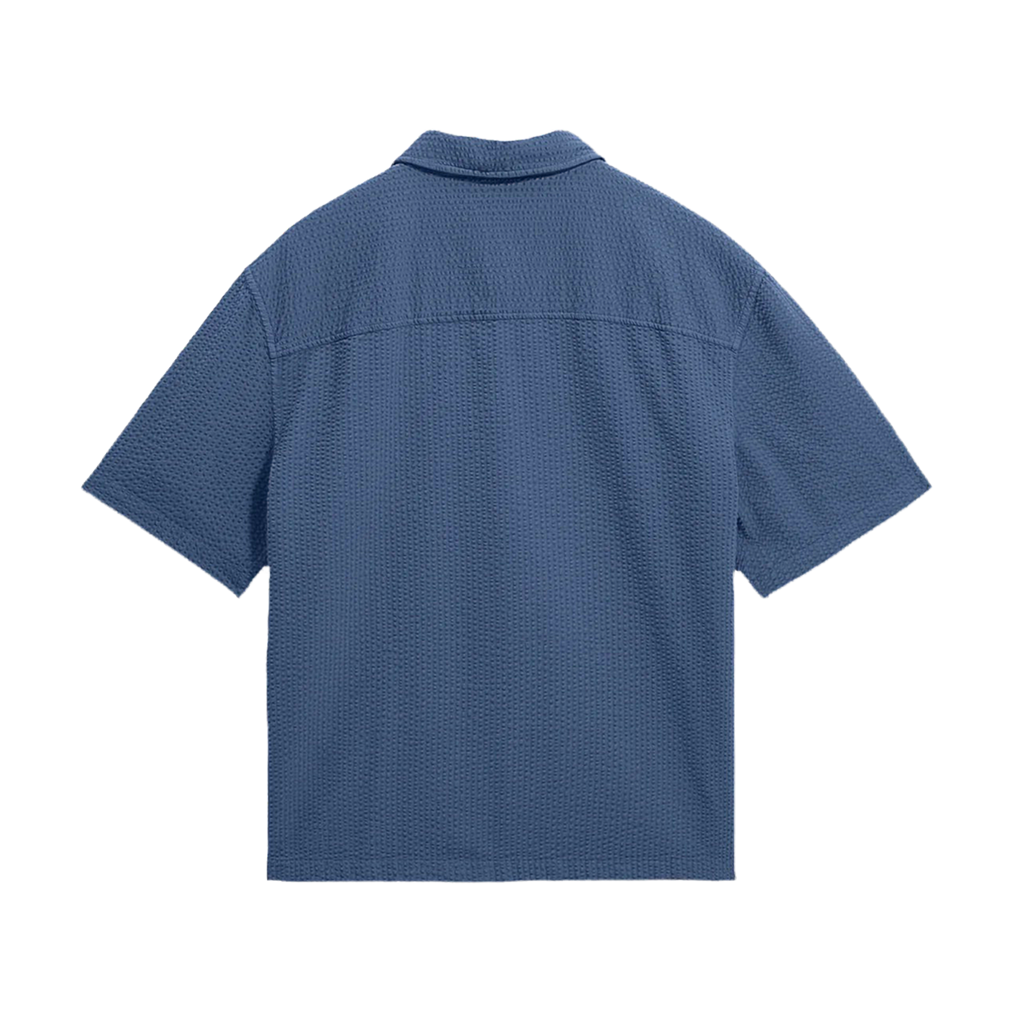 Keats S/S Shirt - Seersucker - Blue