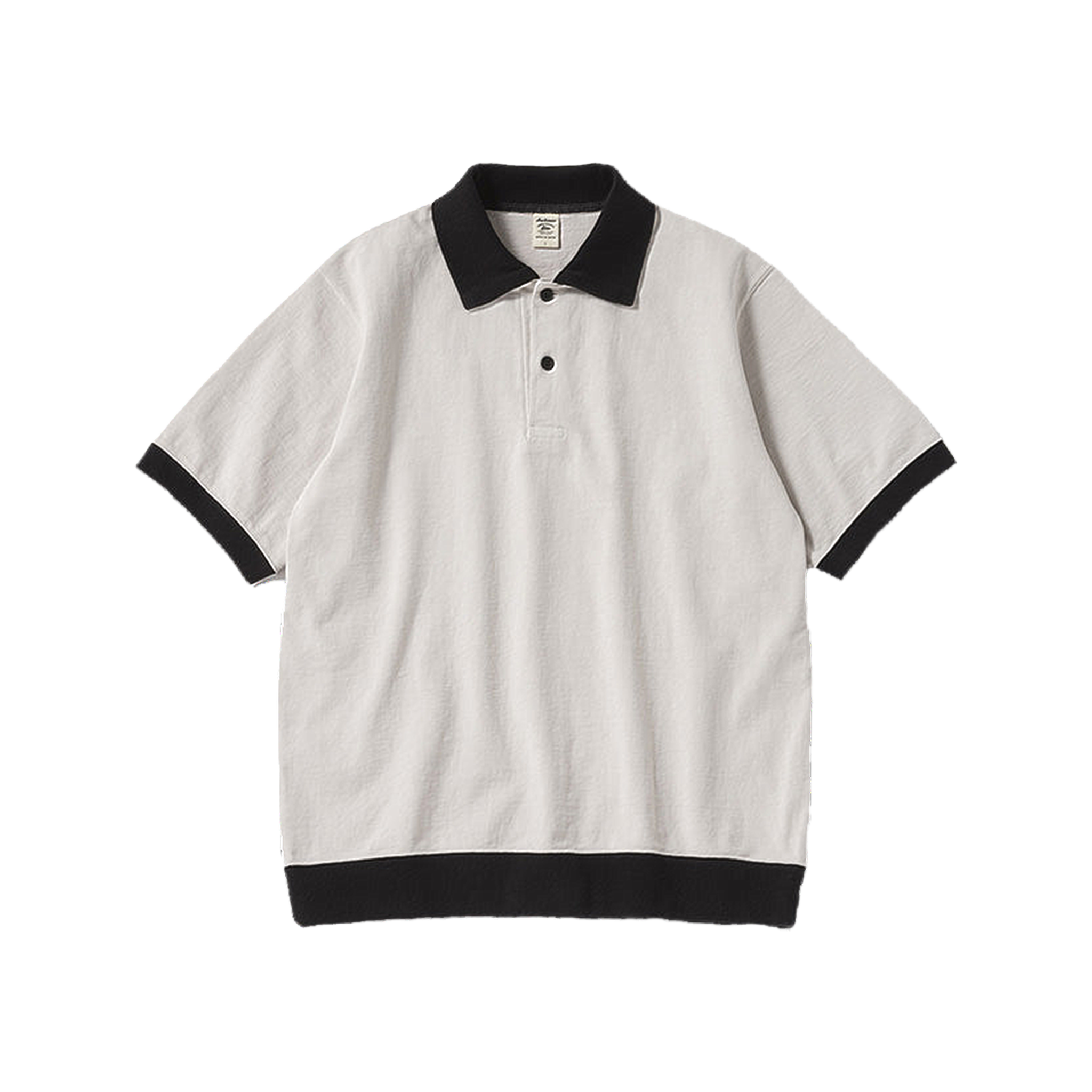 Dotsume Rib Polo - Roisin/Black