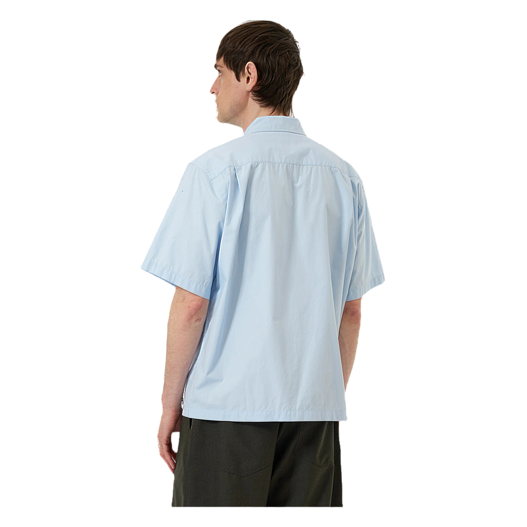 Paper Touch Cotton S/S Fatigue Shirt - Sky Blue