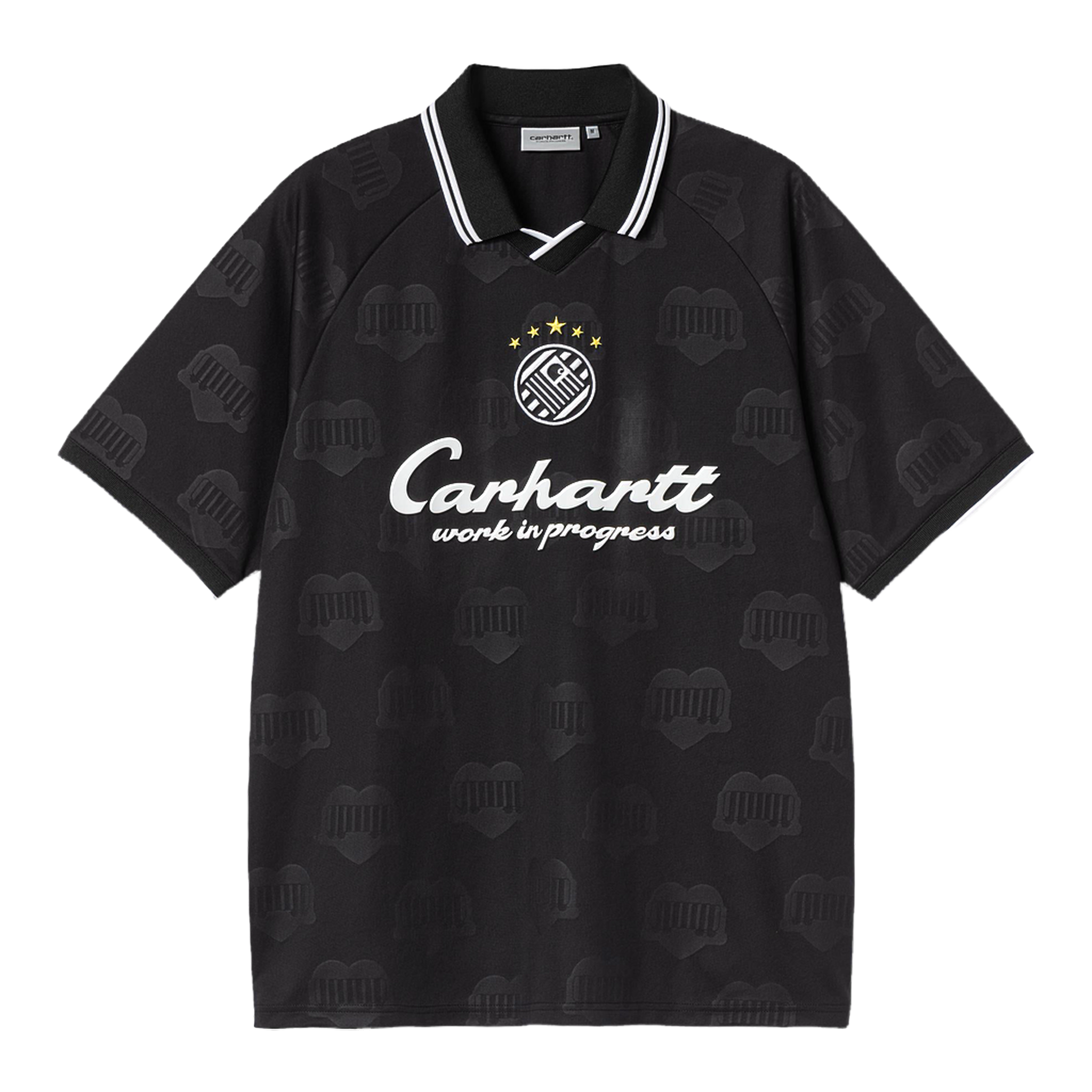 S/S Terrace Football T-Shirt Heart Train Jacquard - Black
