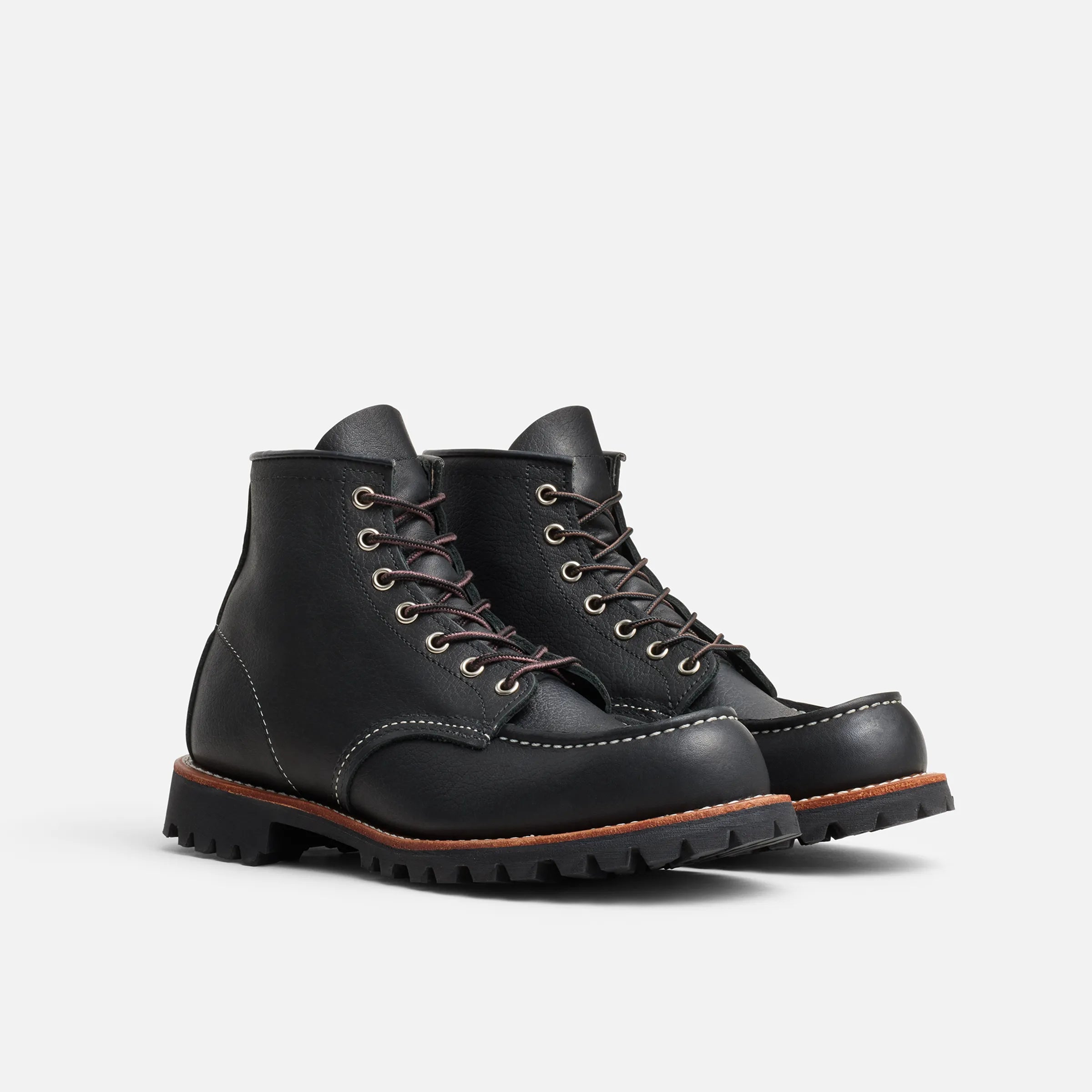 Roughneck Moc Toe Work Boots 2949 - Black Oil Slick
