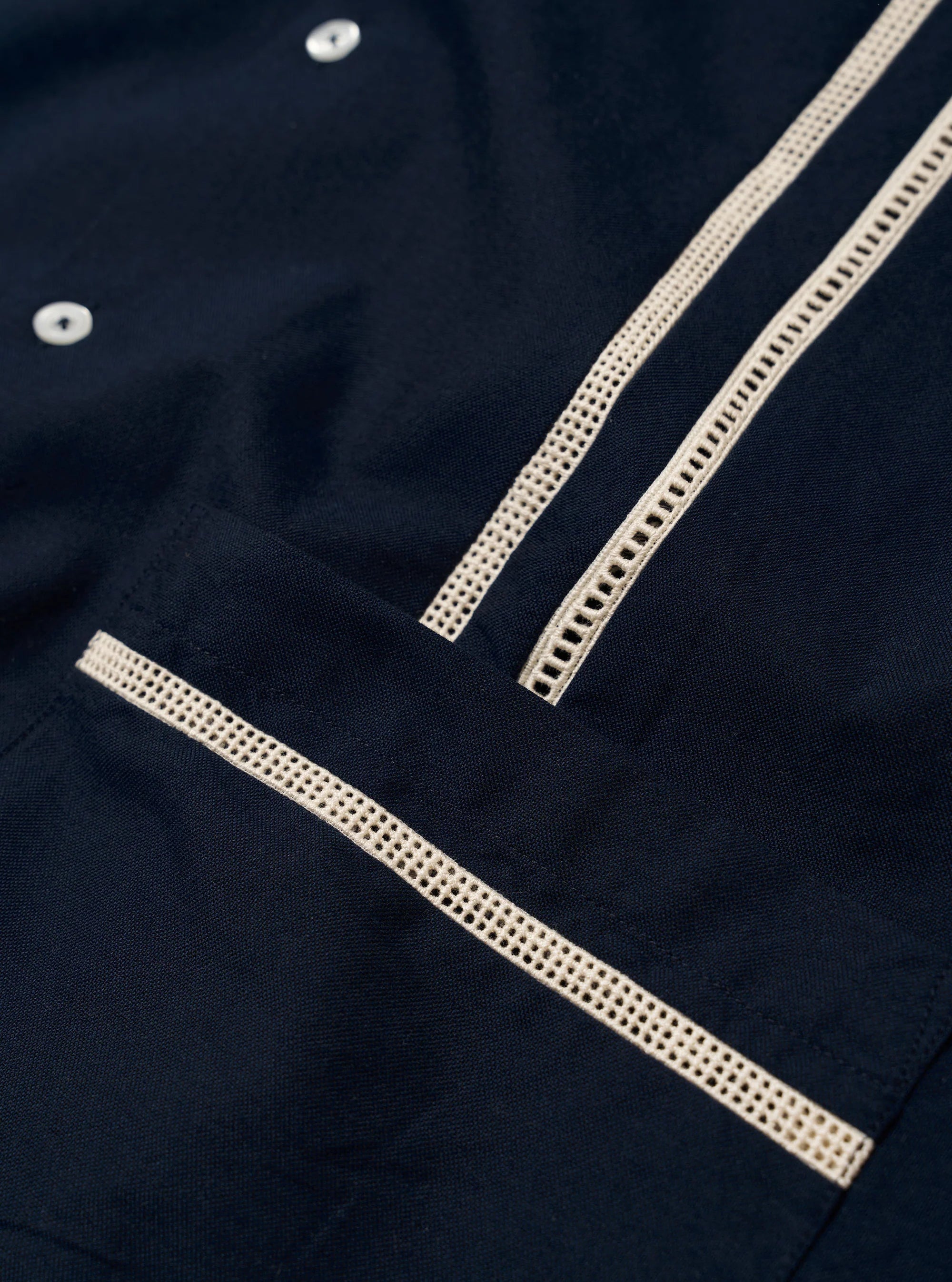 Classic Oxford Tropicana Shirt - Navy