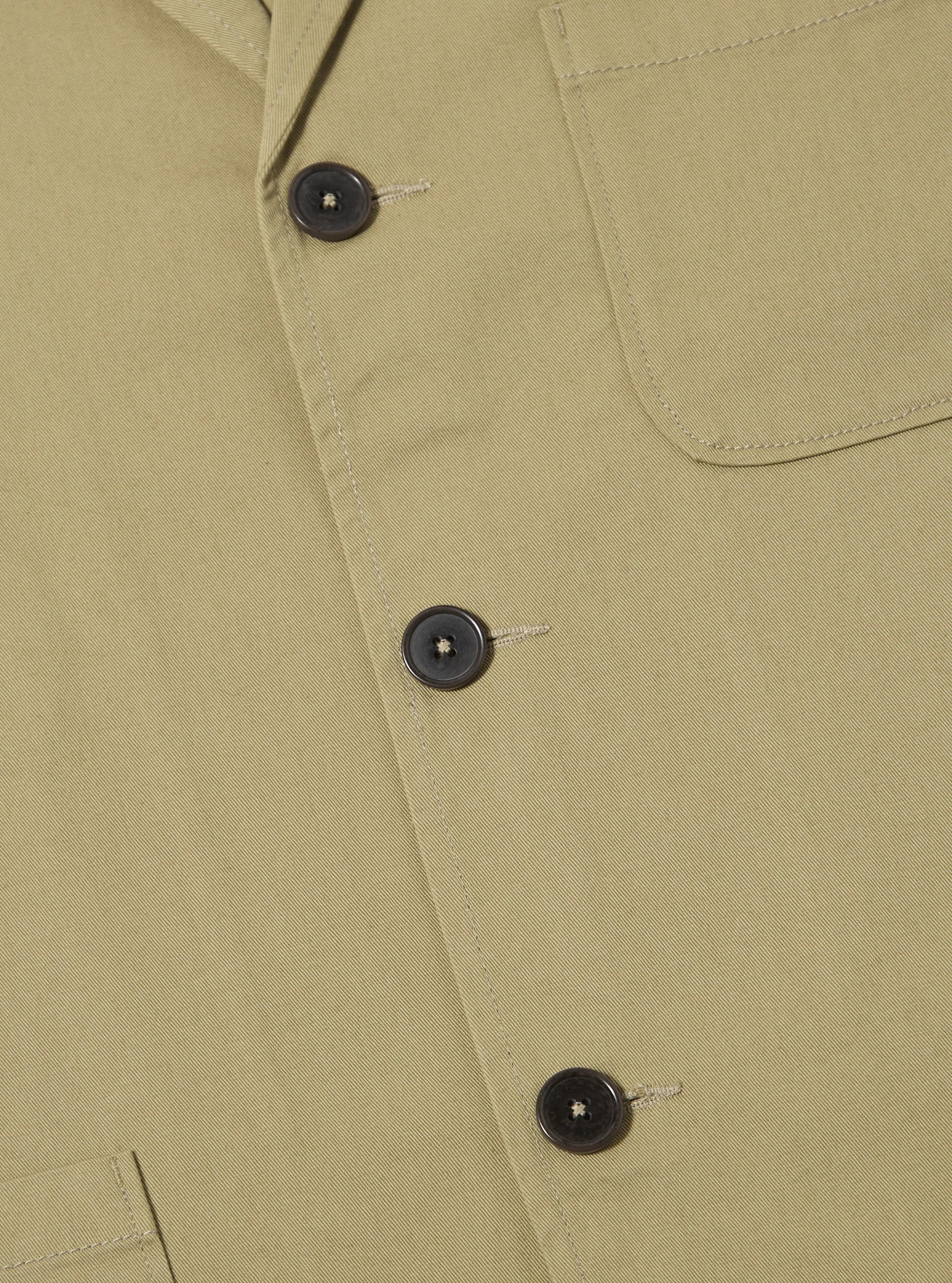 Twill Three Button Jacket - Sand