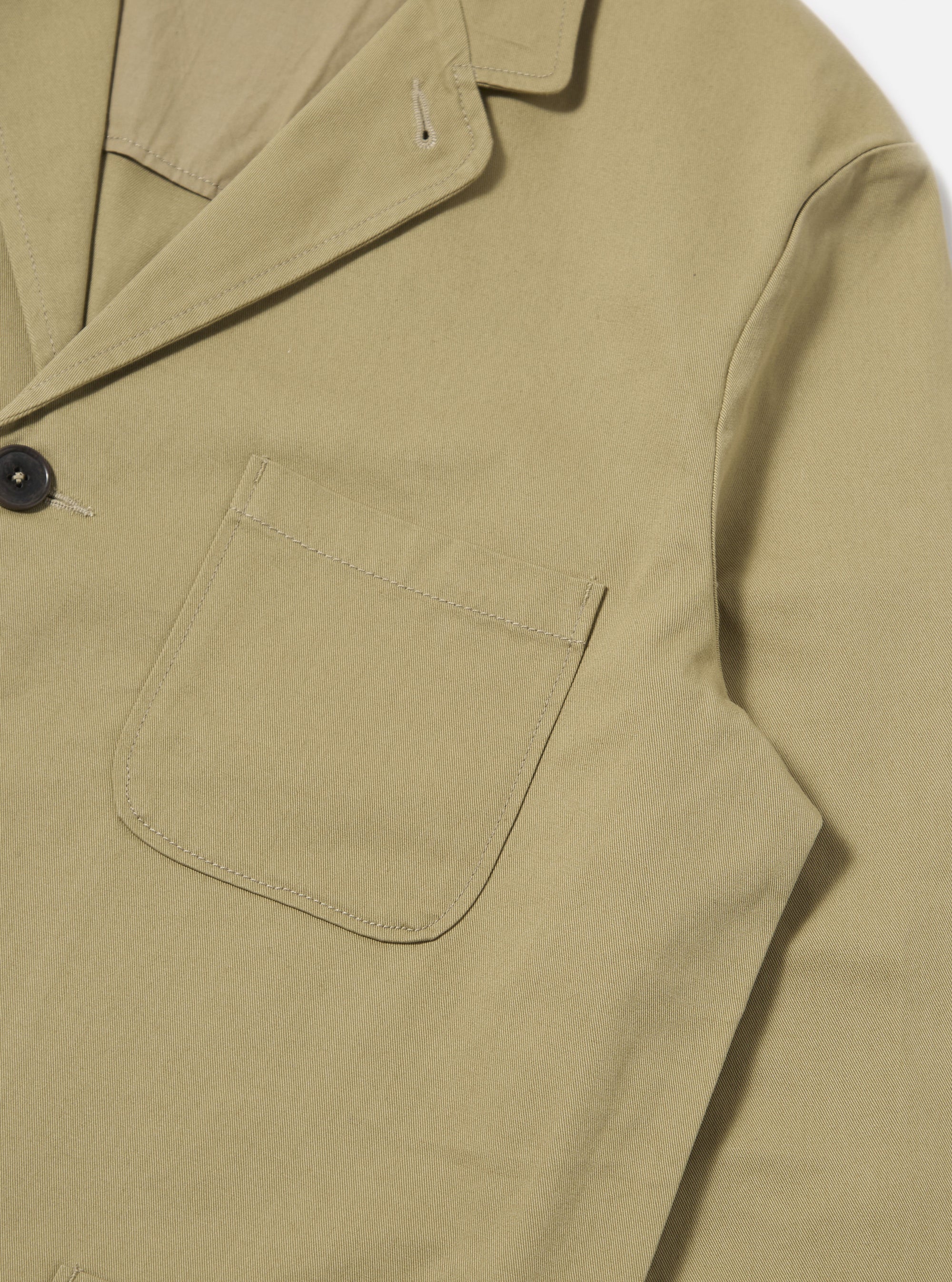 Twill Three Button Jacket - Sand