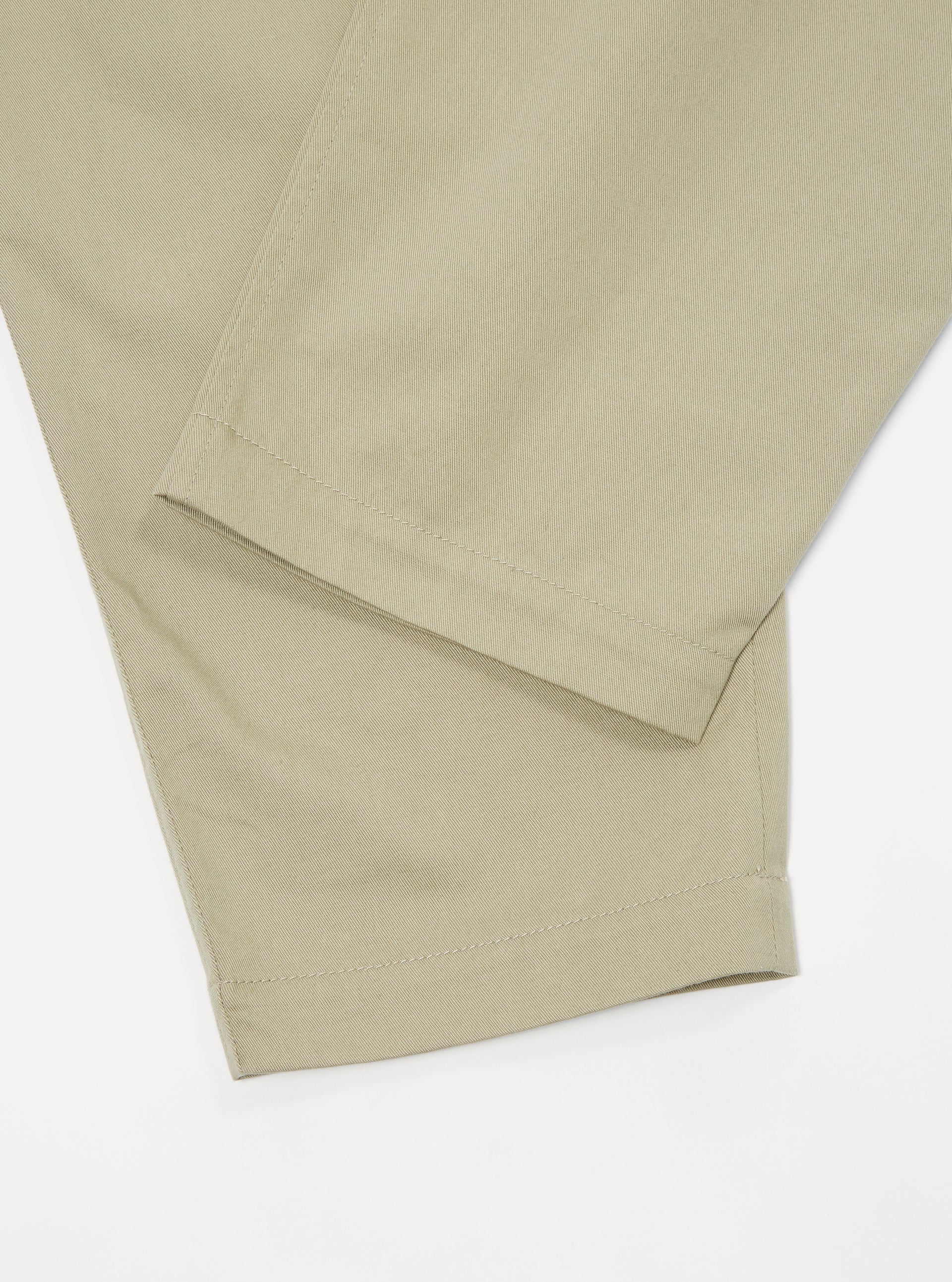Pleated Track Pant - Stone Twill