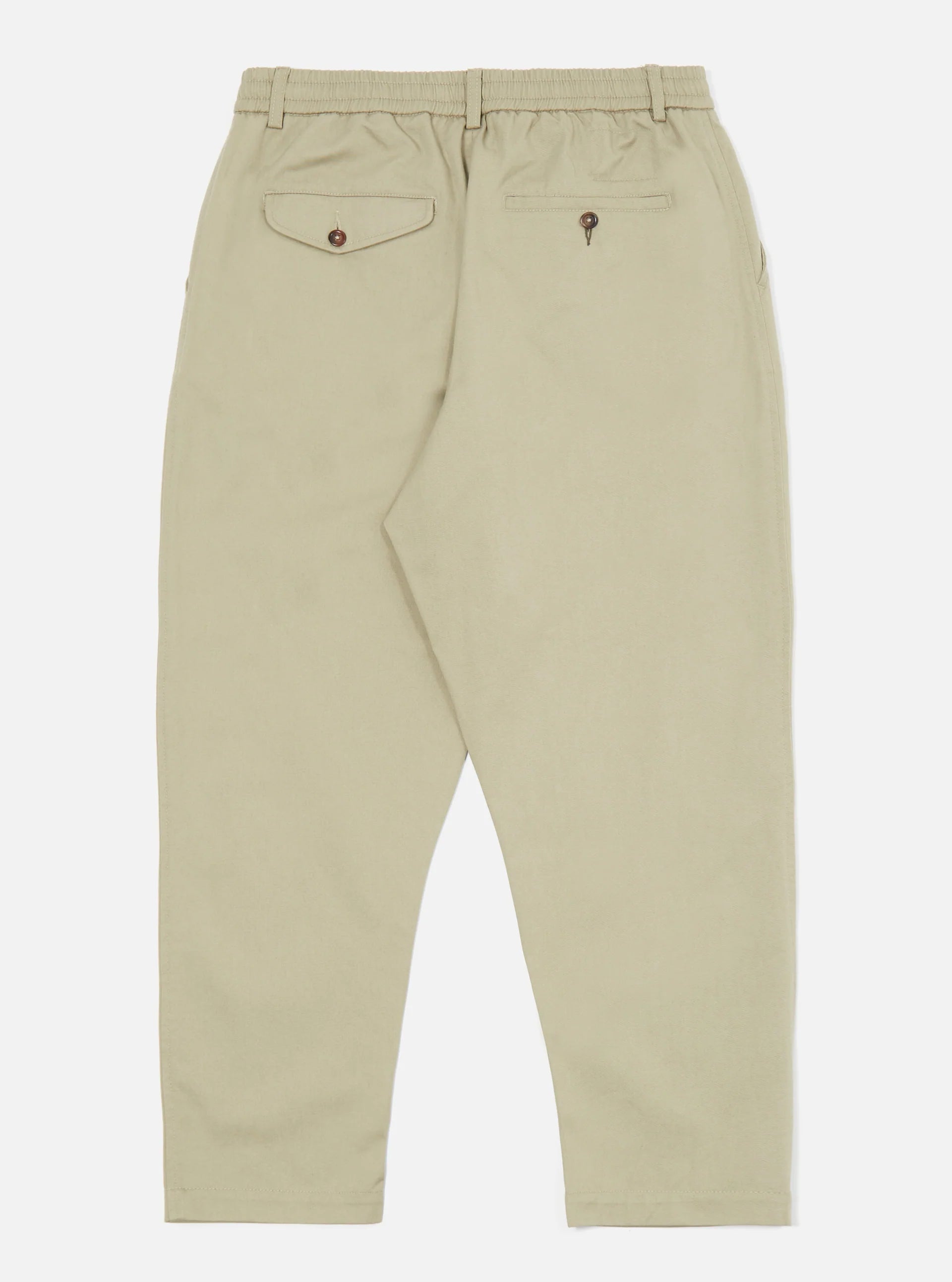 Pleated Track Pant - Stone Twill