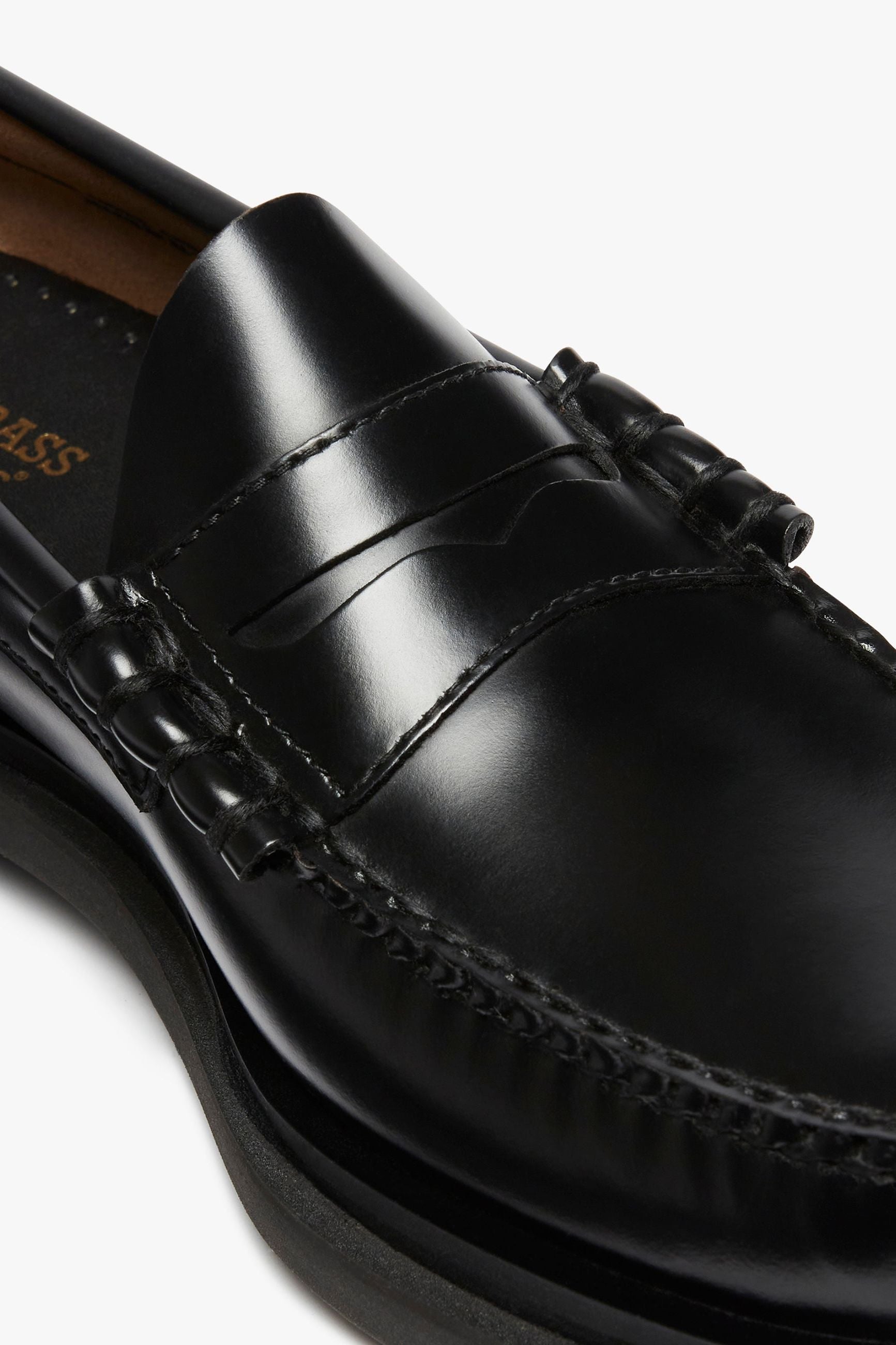 G.H. Bass Weejuns Step Larson Penny Loafers - Black Leather
