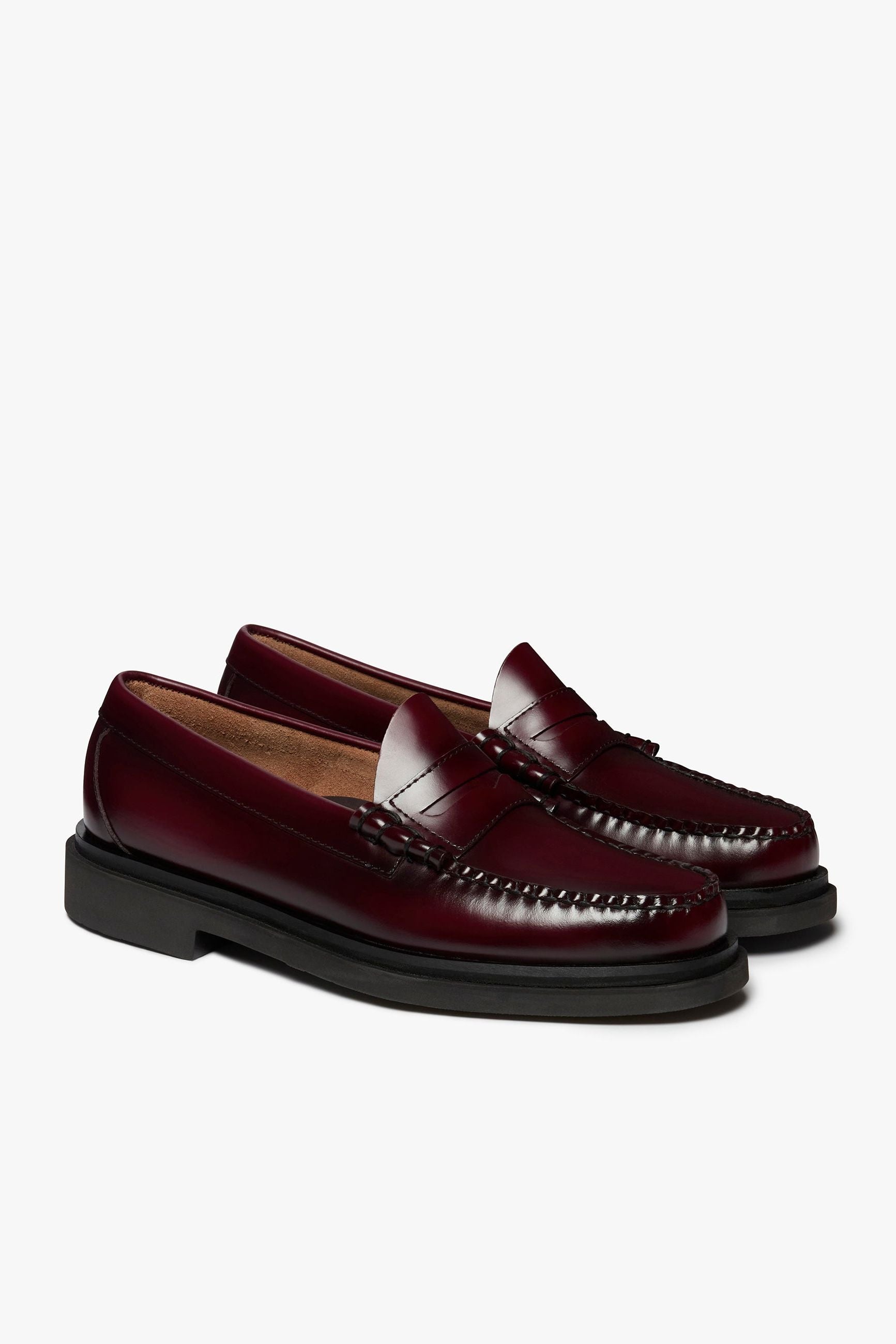 G.H. Bass Weejuns Step Larson Penny Loafers - Wine Leather