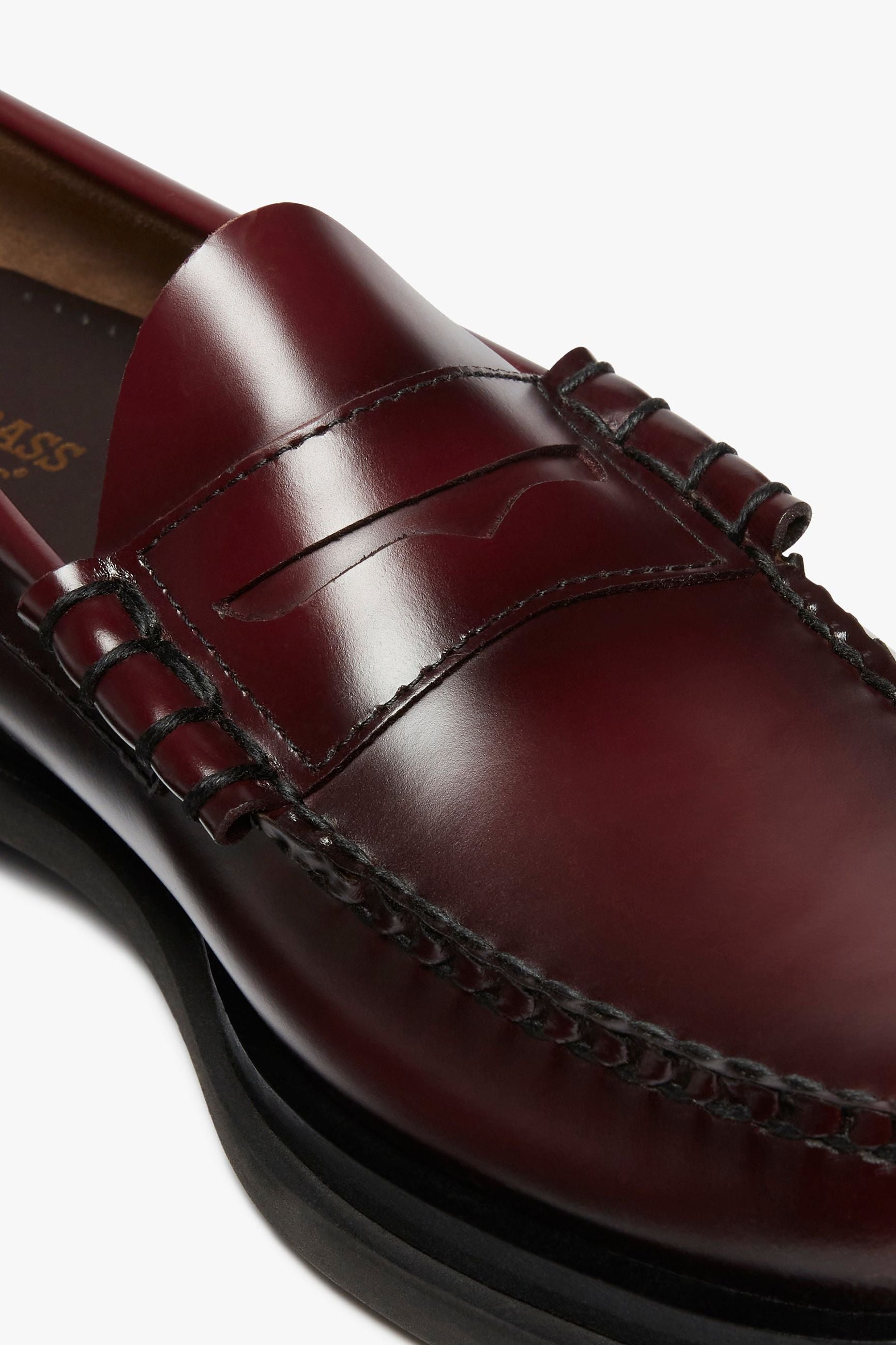 G.H. Bass Weejuns Step Larson Penny Loafers - Wine Leather