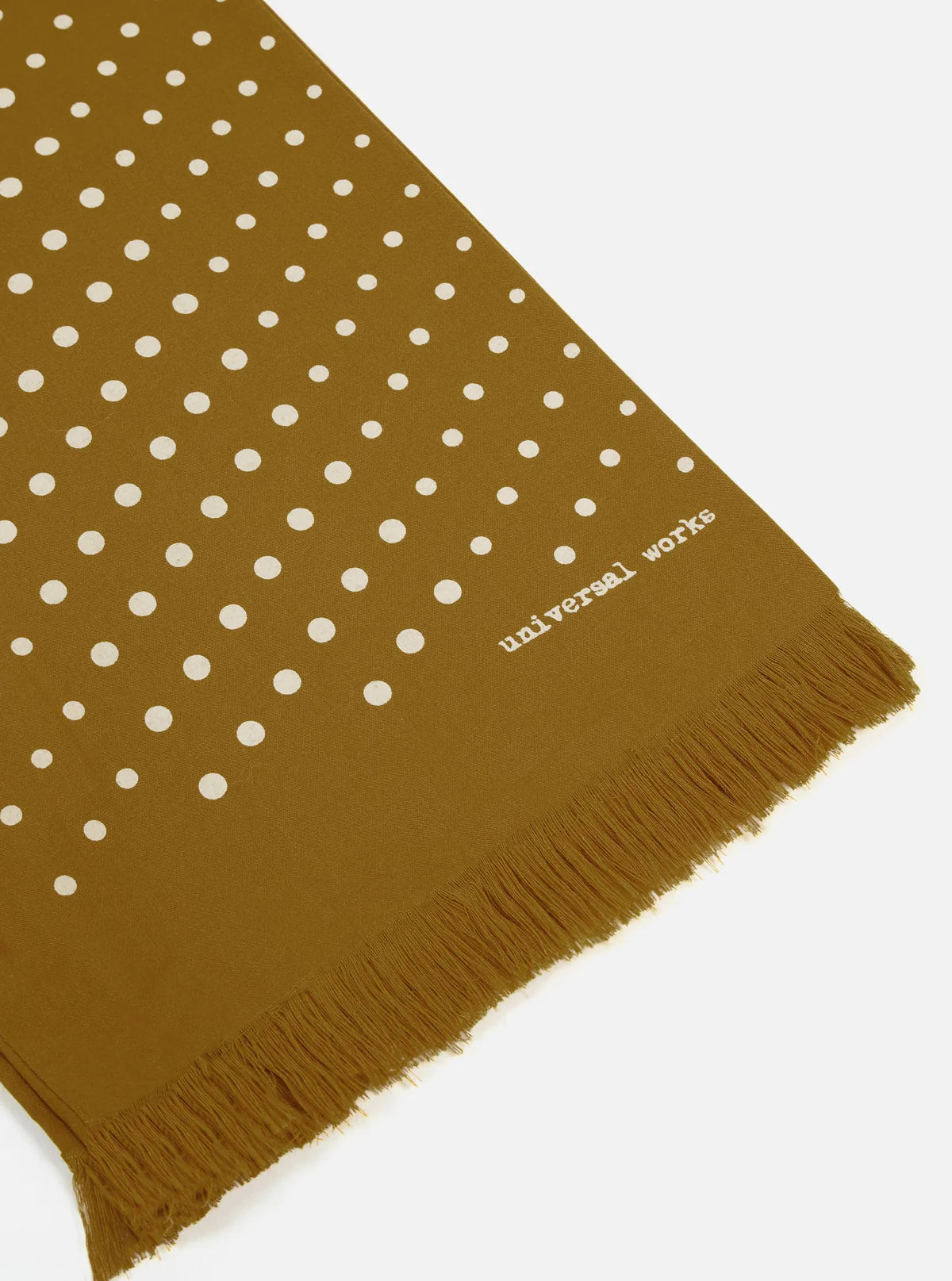 Dot Print Short Scarf - Mustard