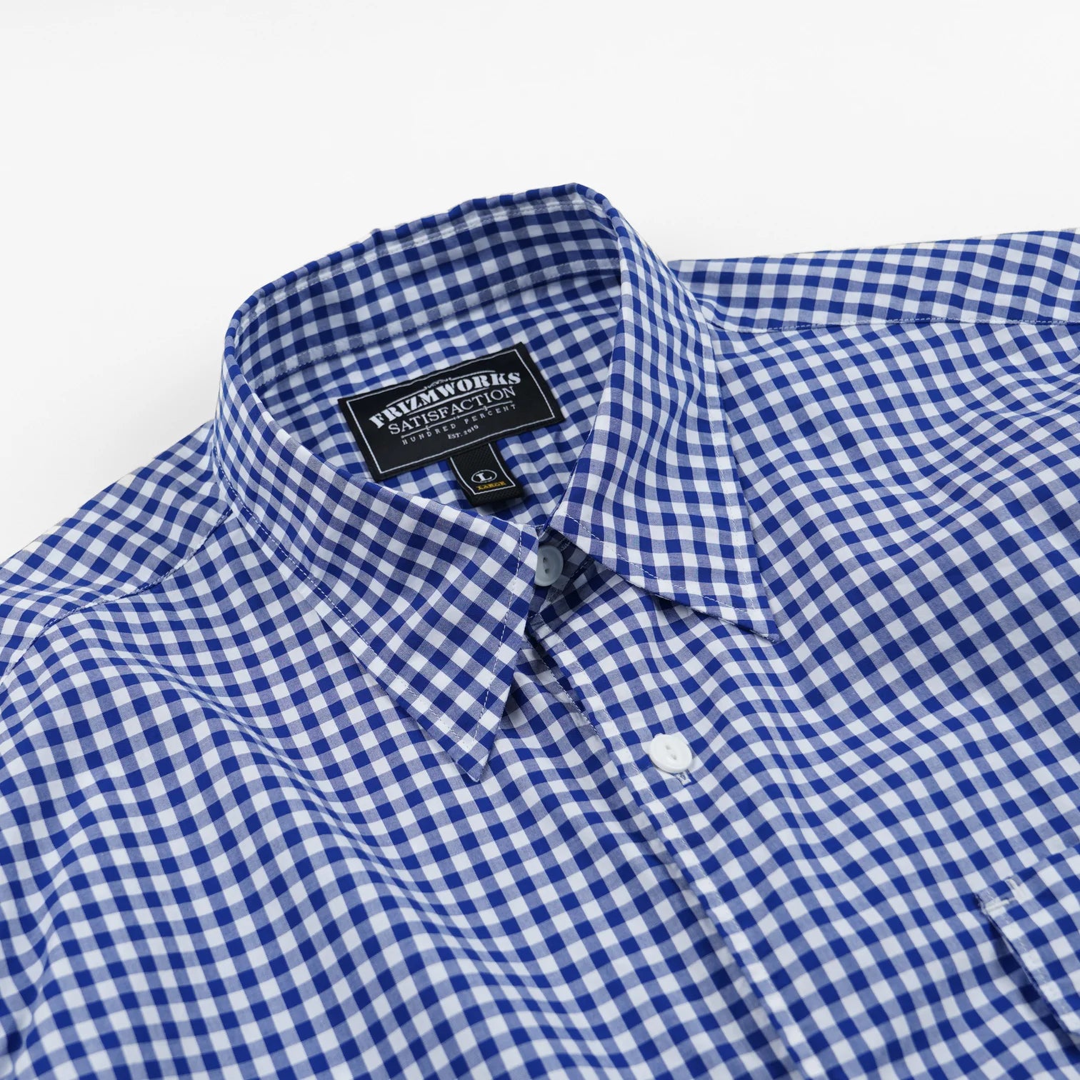 Ease Gingham Check Shirt - Blue