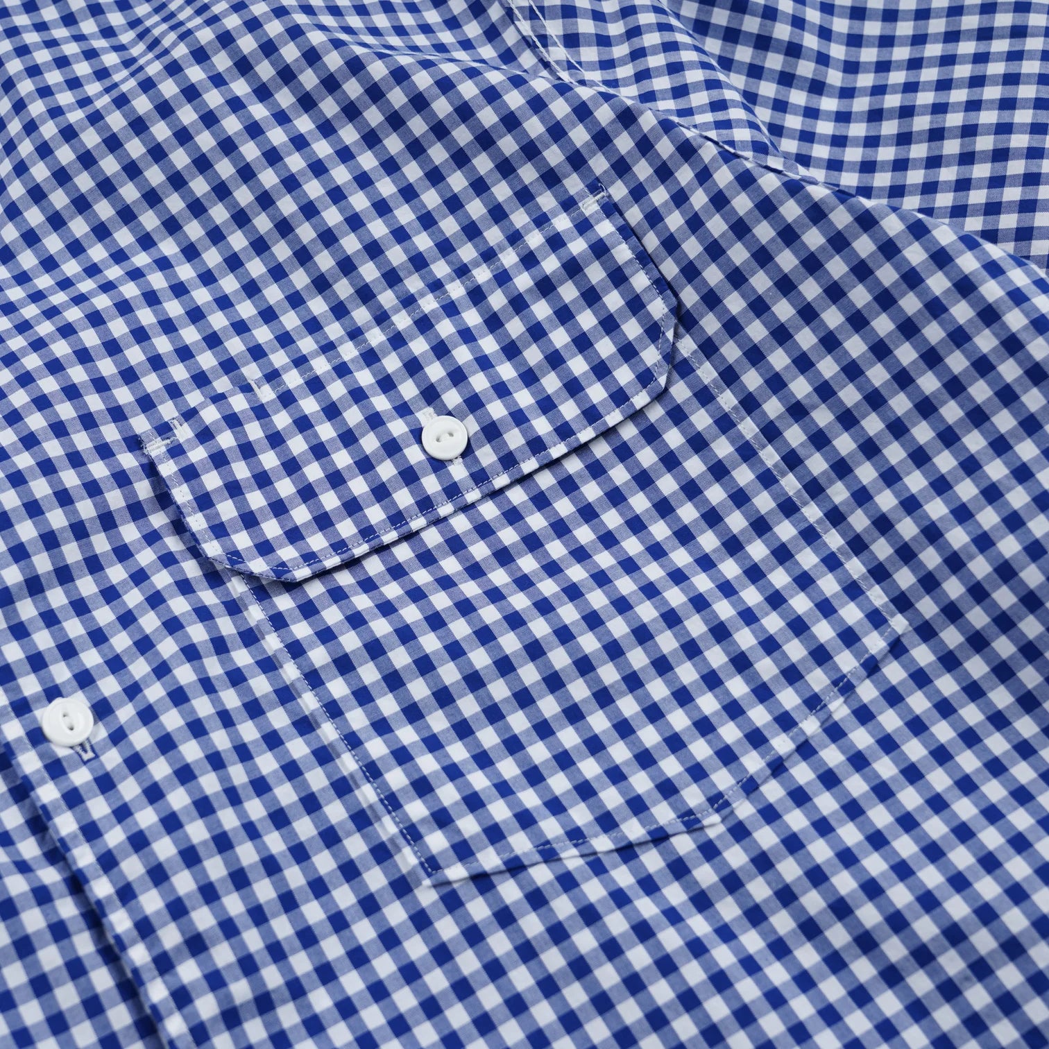 Ease Gingham Check Shirt - Blue