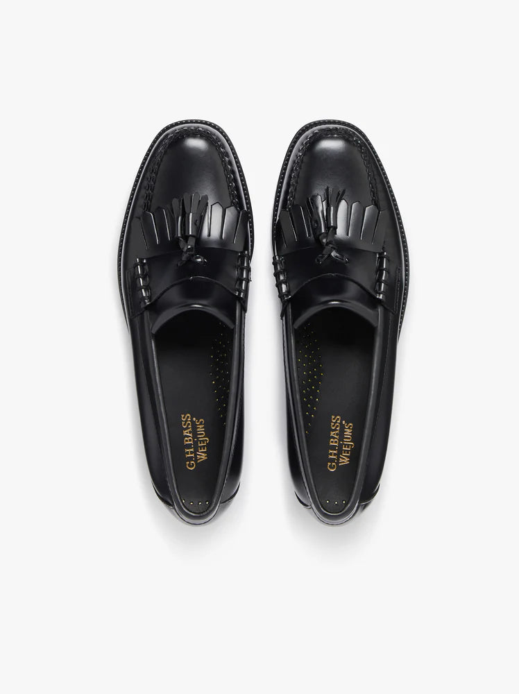 Easy Weejuns Layton II Kiltie Loafers - Black Leather