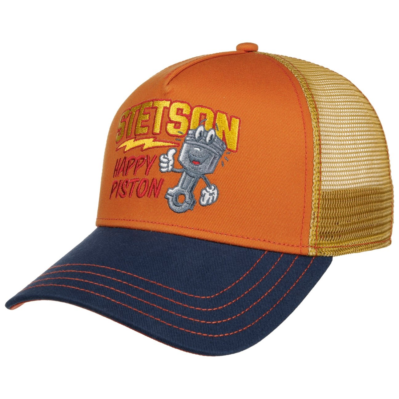 Happy Piston Trucker Cap - Terracotta